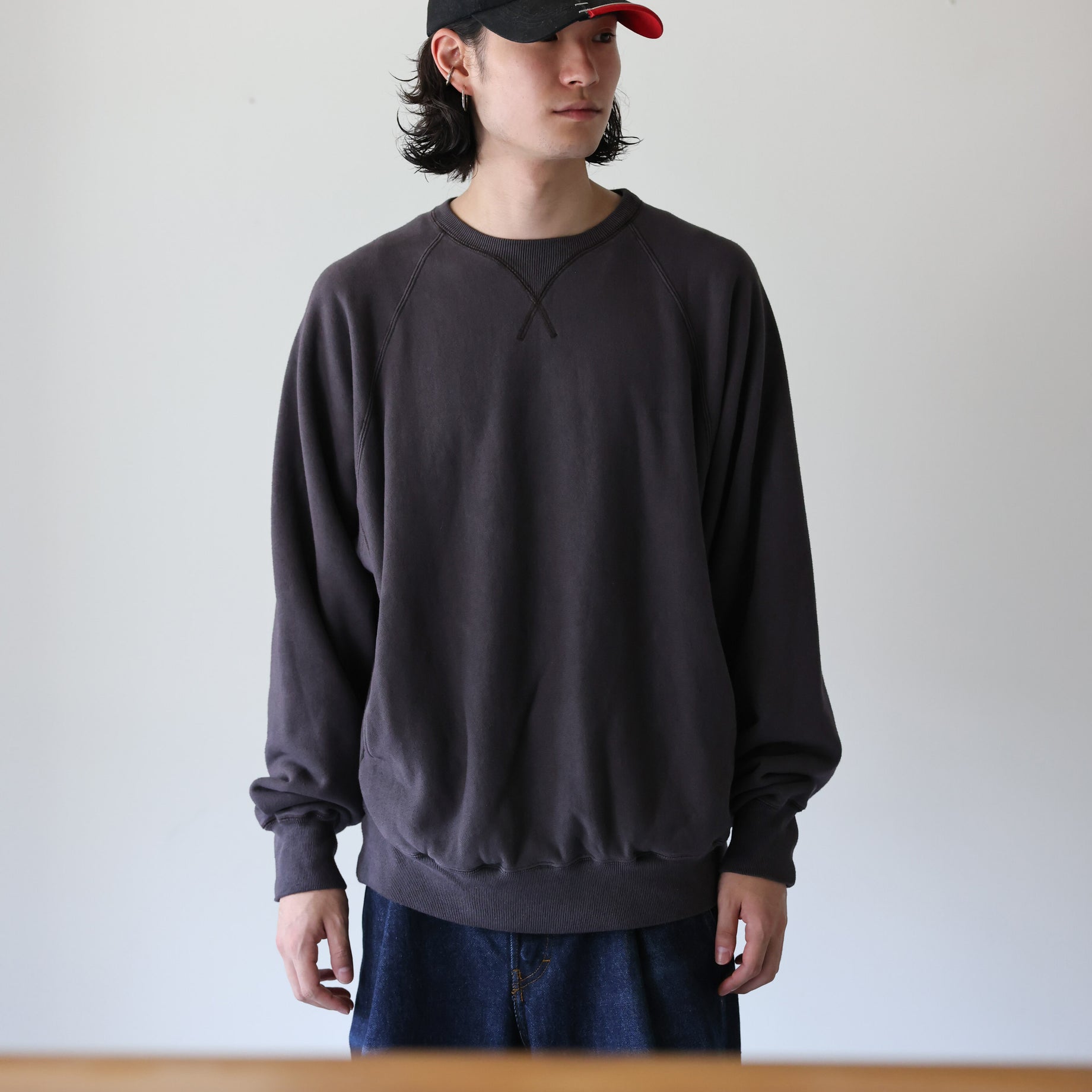CREW NECK SWEAT PULLOVER (PURPLE)
