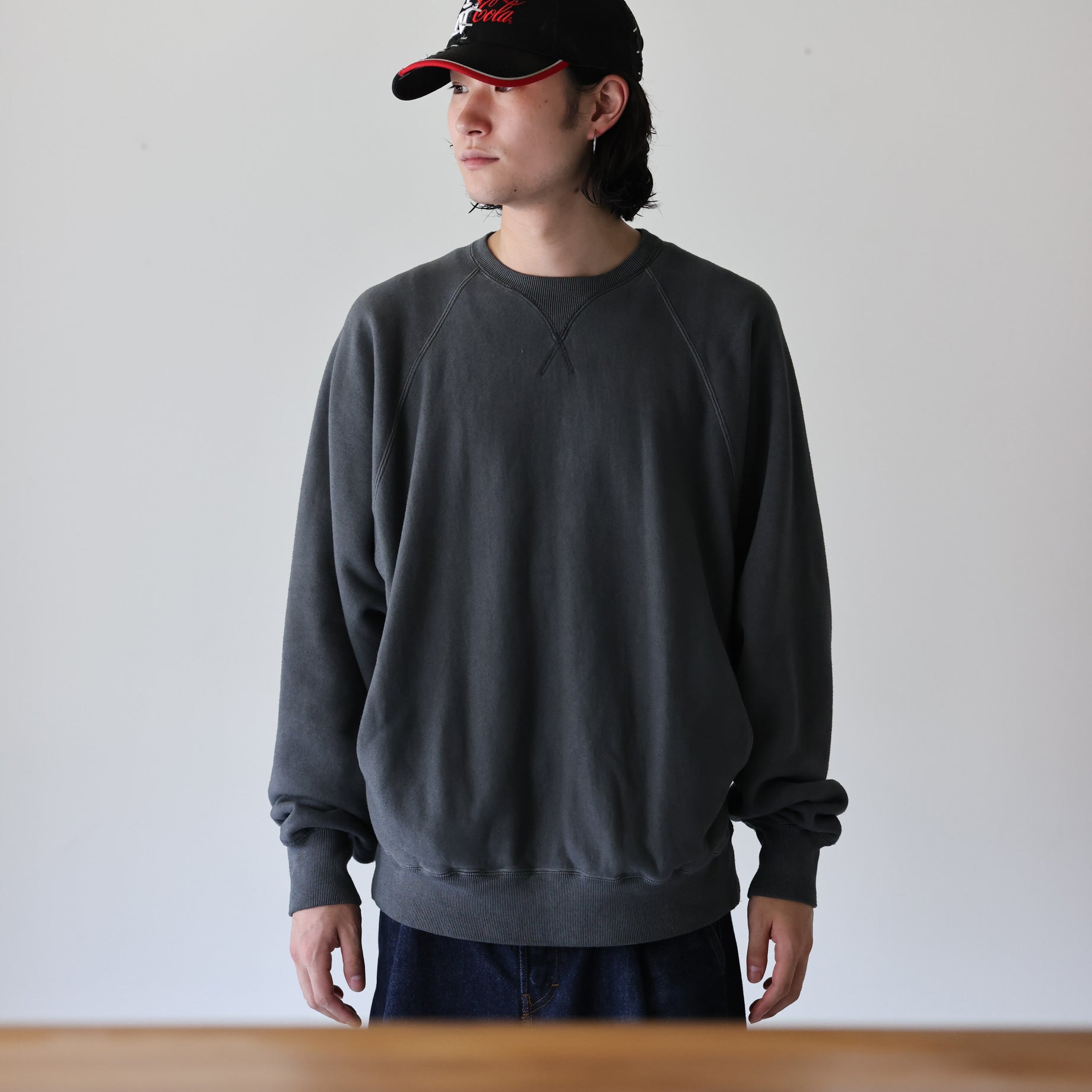 CREW NECK SWEAT PULLOVER (SAGE)