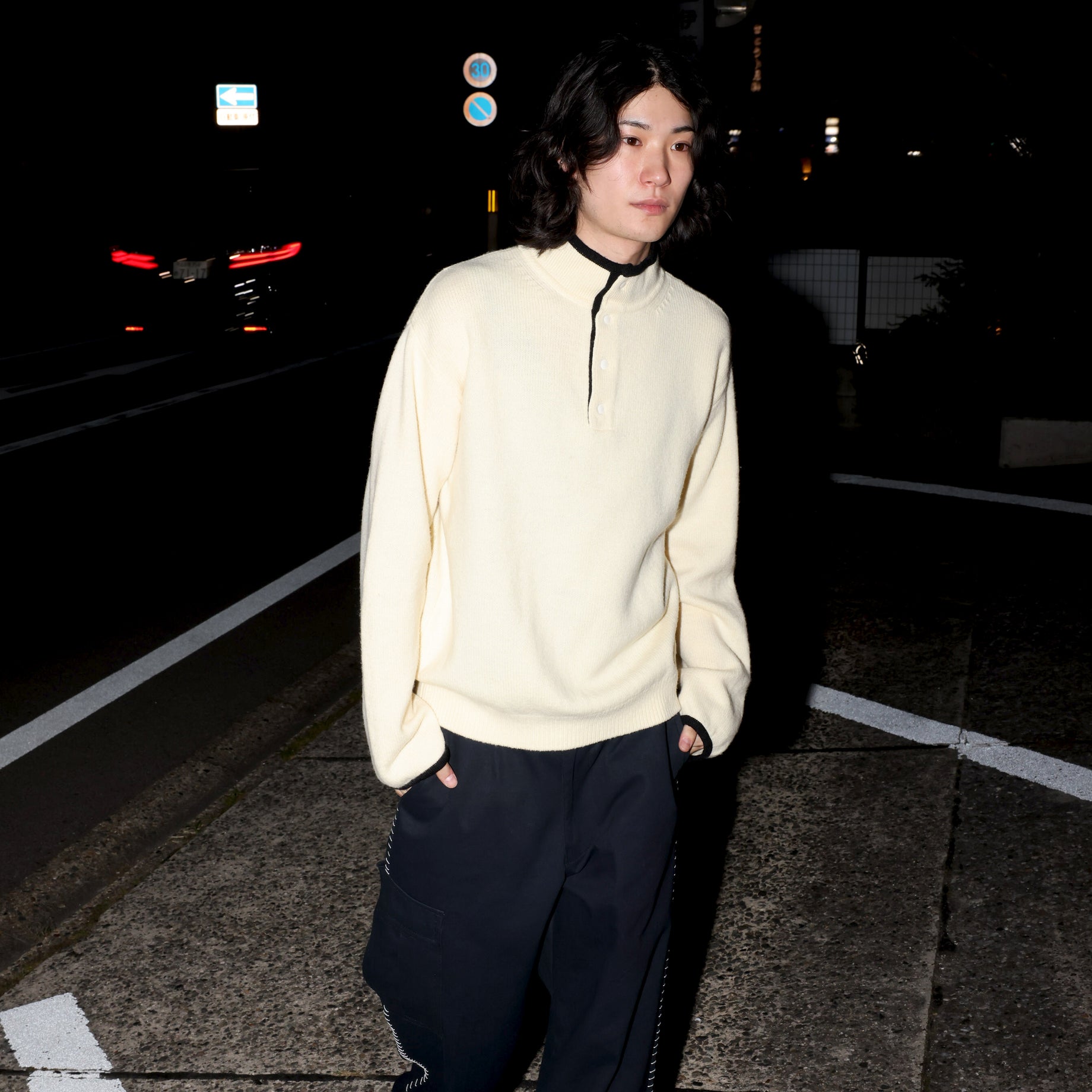 5G WOOL PULLOVER KNIT (OFF WHITE)