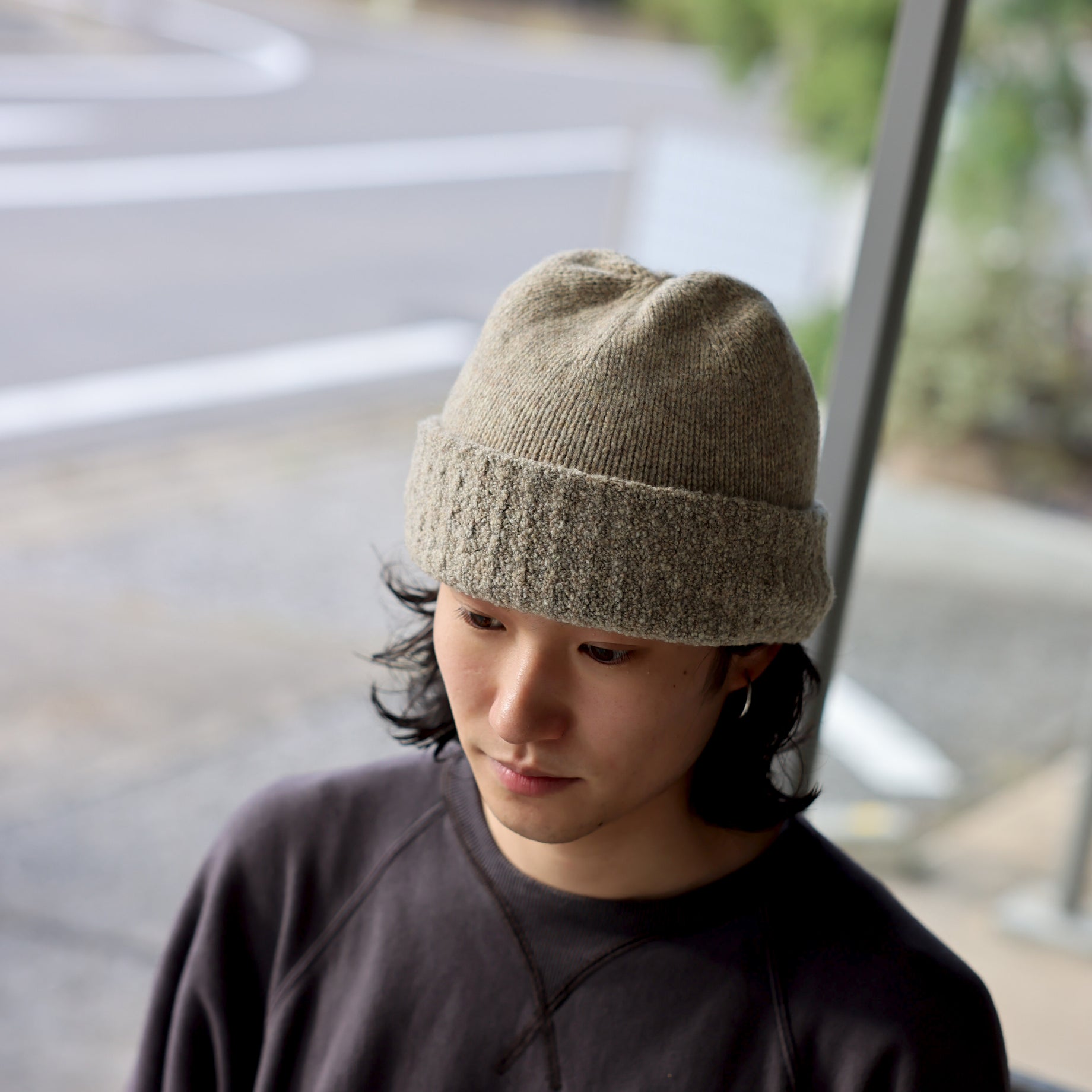 WOOL KNIT CAP (BEIGE)