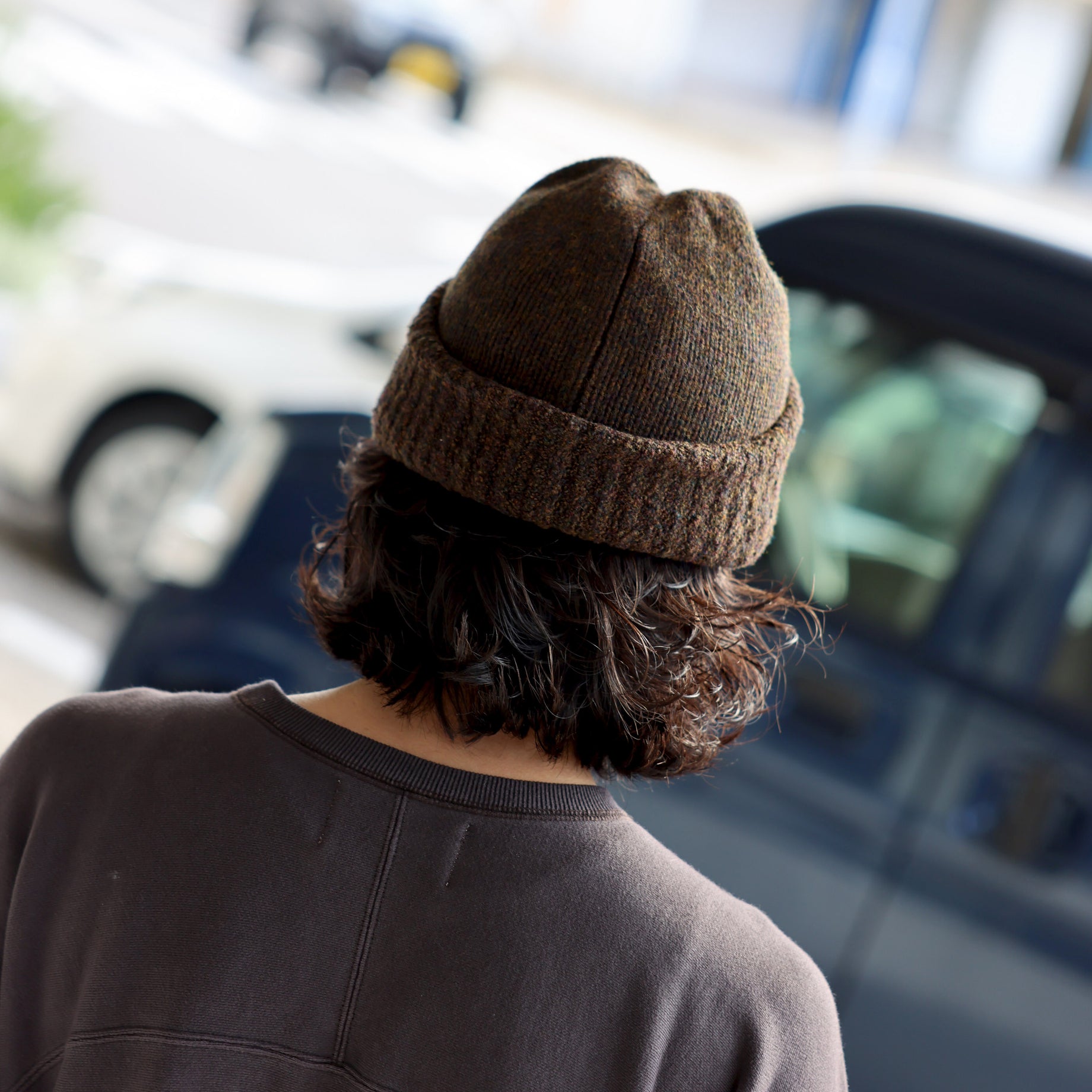 WOOL KNIT CAP (BROWN)