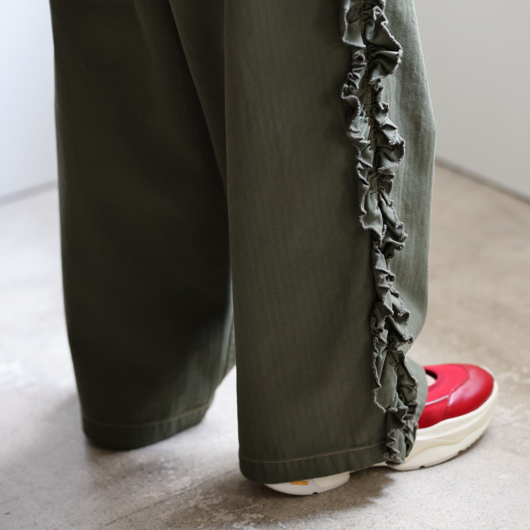 UTILITY PANTS - HERRINGBONE (OLIVE)