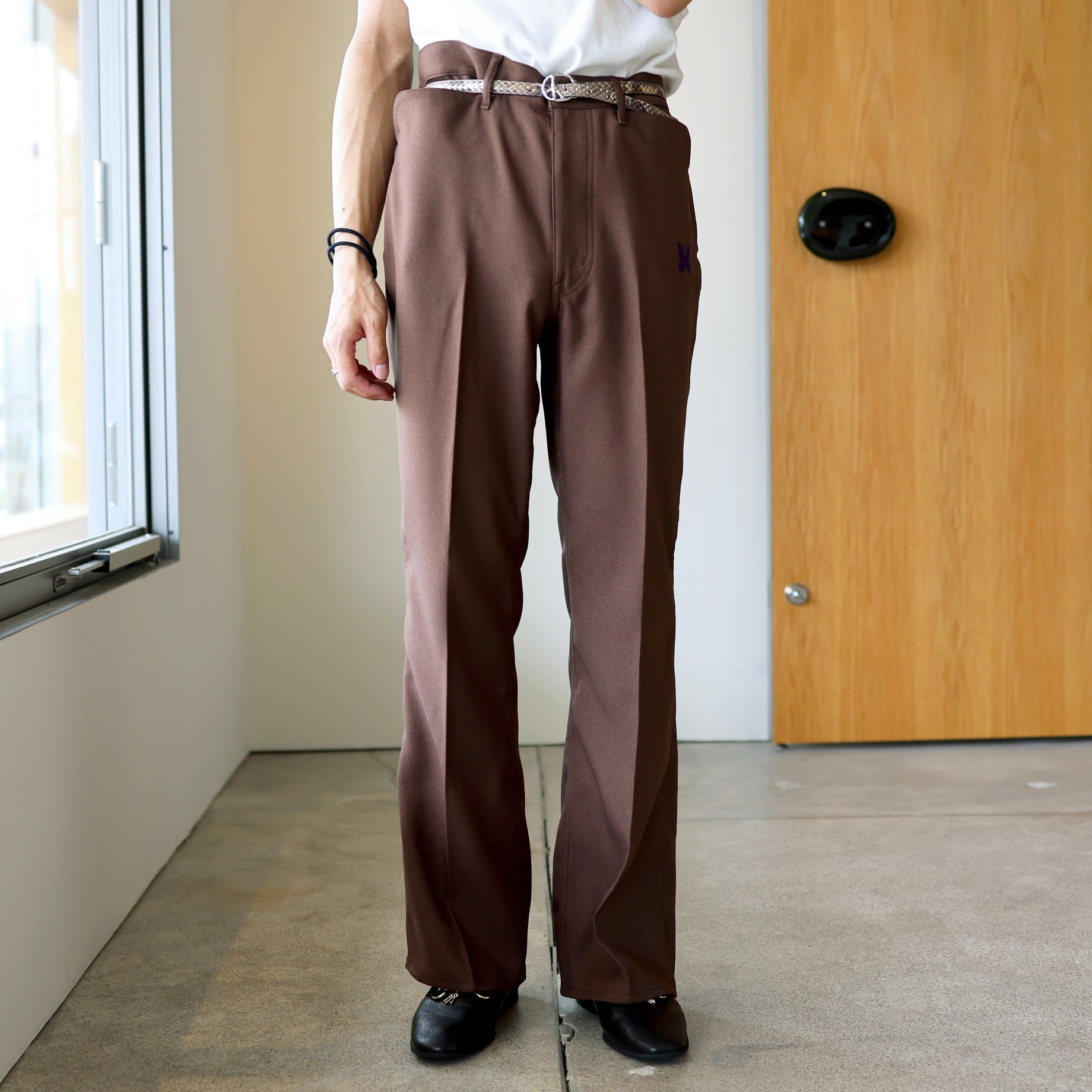 BOOT - CUT JEAN - POLY TWILL(BROWN)