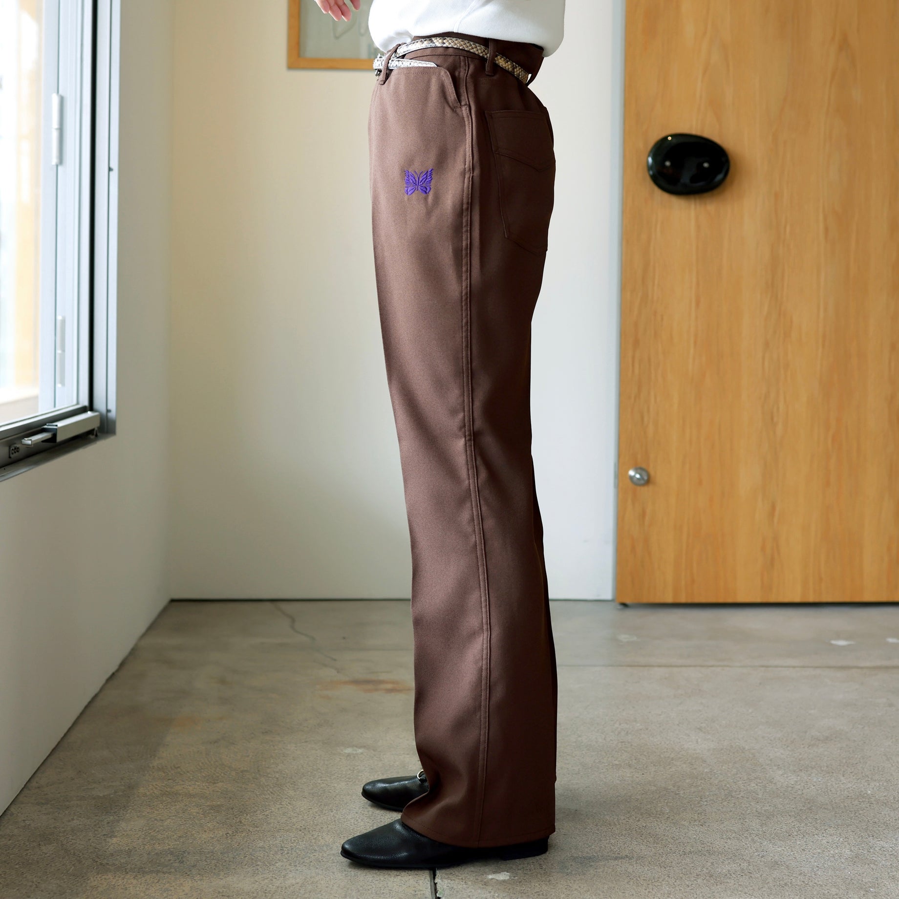BOOT - CUT JEAN - POLY TWILL(BROWN)