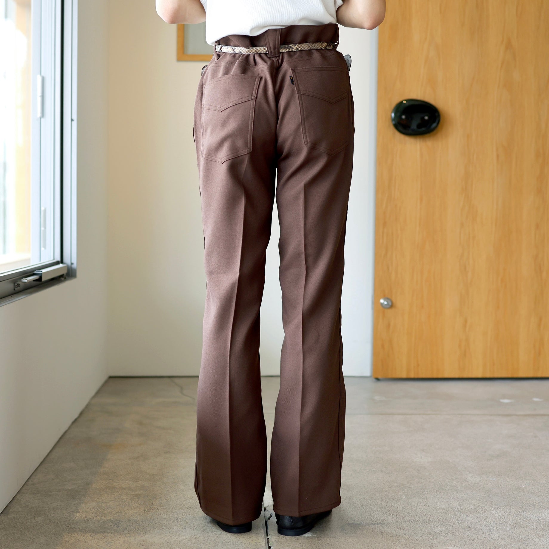 BOOT - CUT JEAN - POLY TWILL(BROWN)