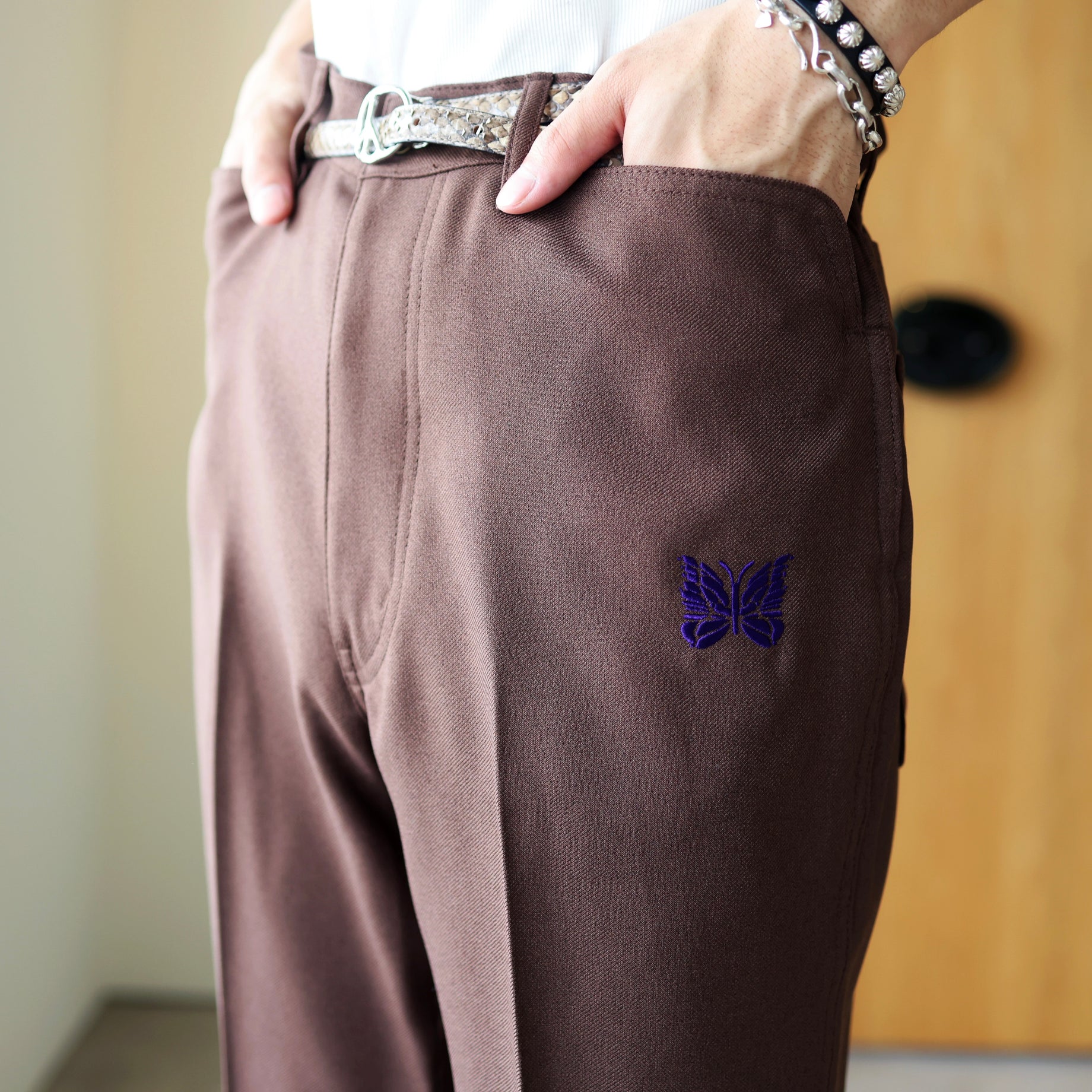 BOOT - CUT JEAN - POLY TWILL(BROWN)