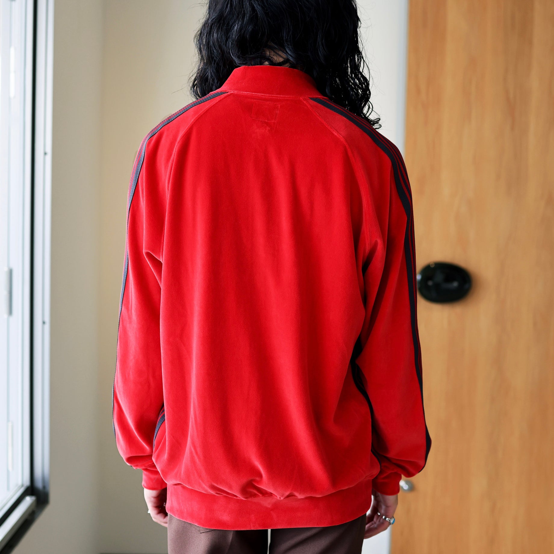 R.C. TRACK JACKET - C/PE VELOUR(RED)