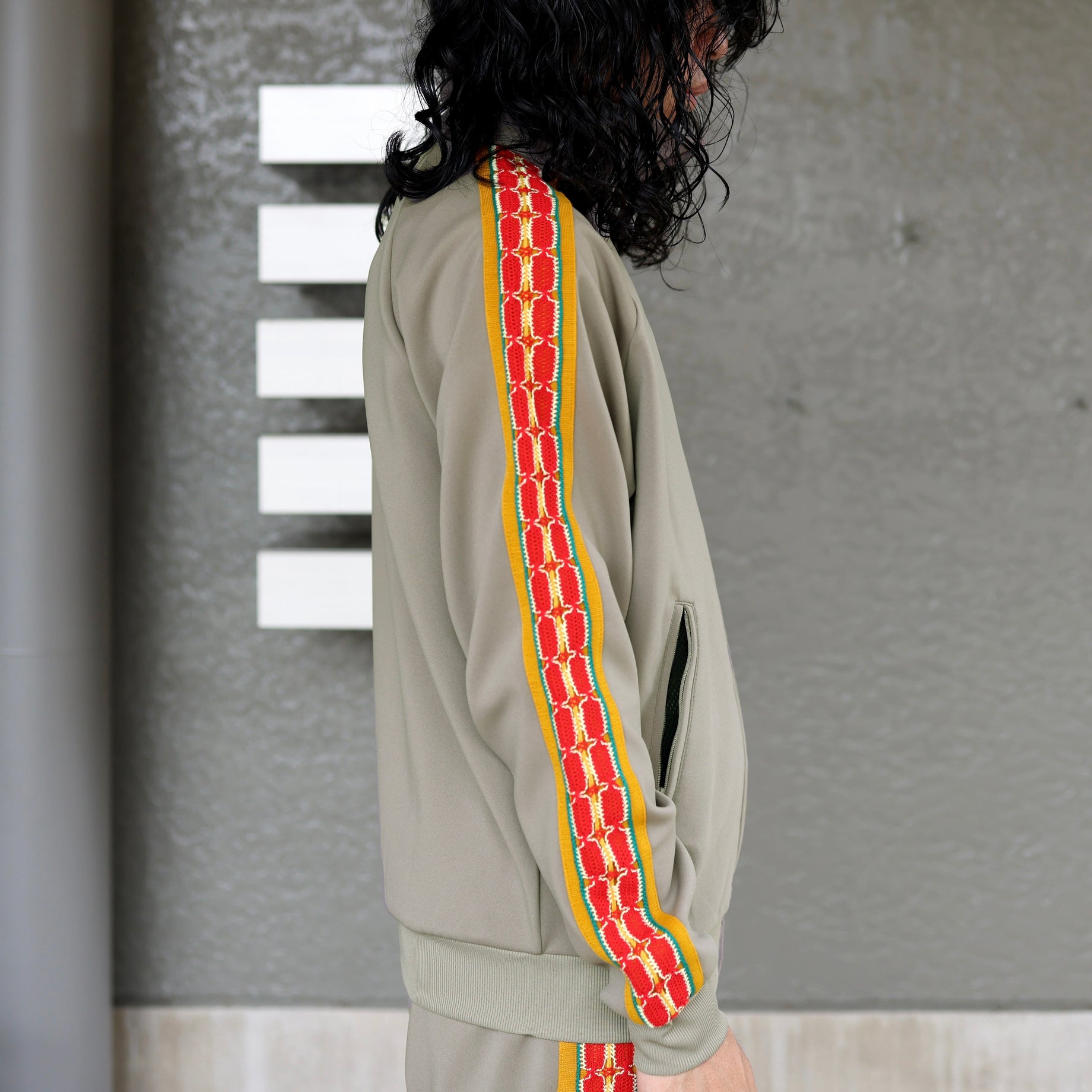 LACE TAPE TRACK JACKET(LIGHT GRAY)