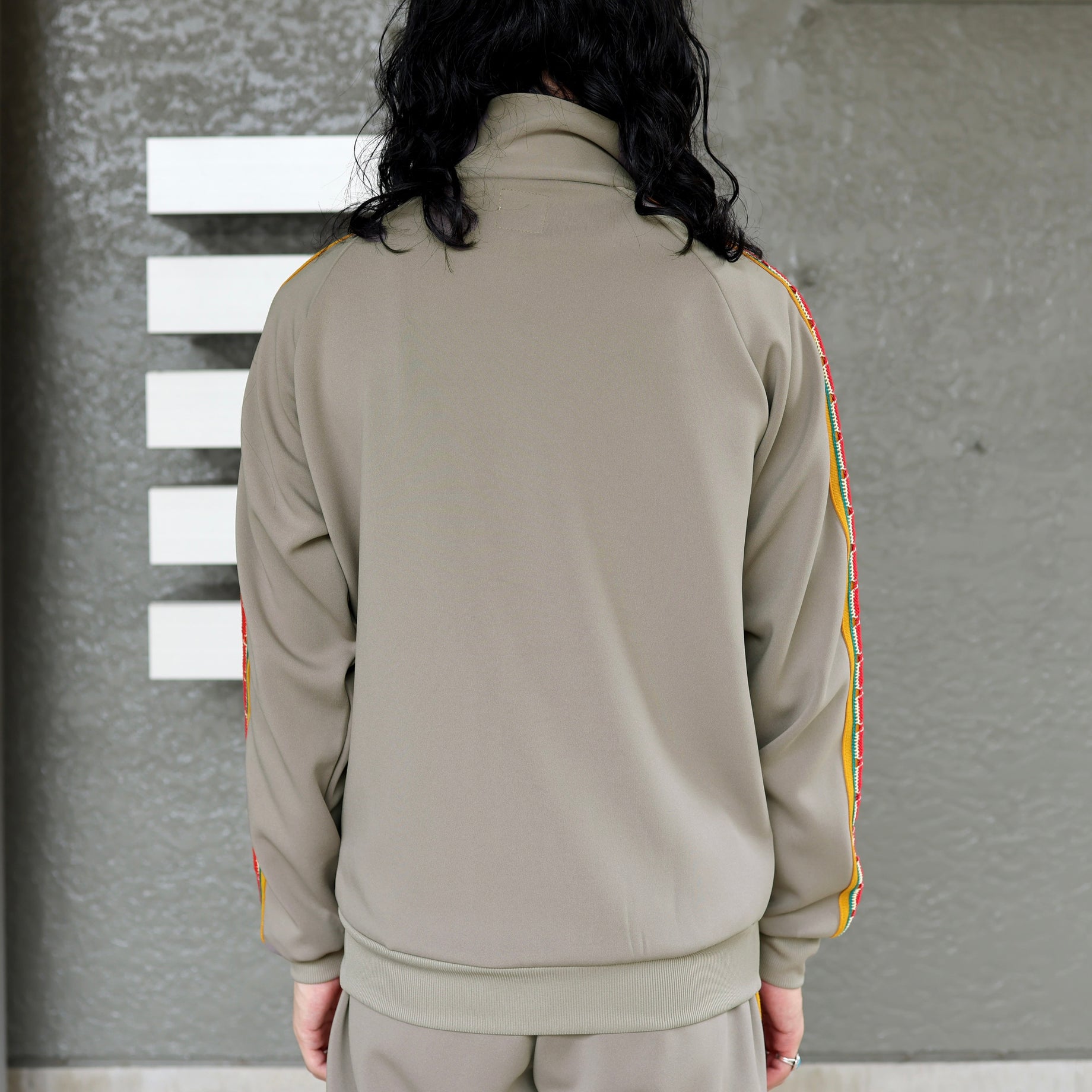 LACE TAPE TRACK JACKET(LIGHT GRAY)