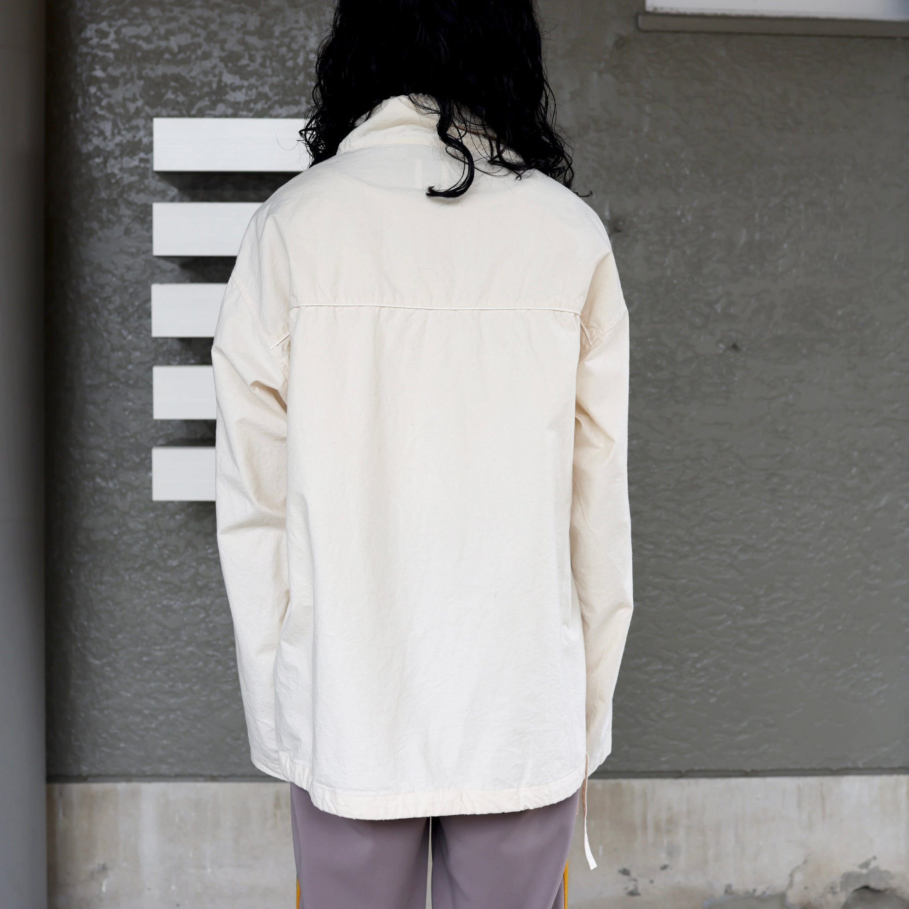 HI-NECK PULLOVER SHIRT(OFF WHITE)