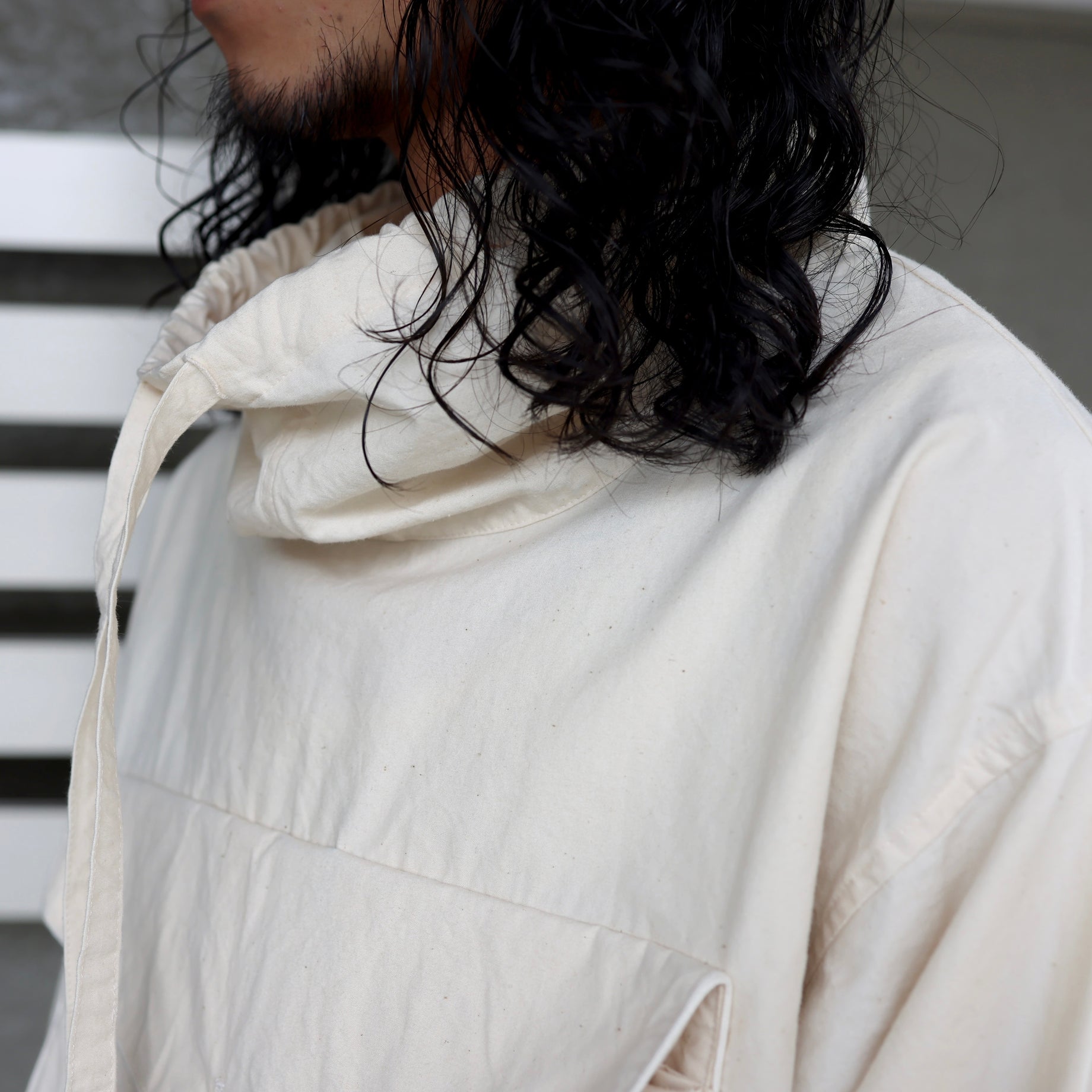 HI-NECK PULLOVER SHIRT(OFF WHITE)