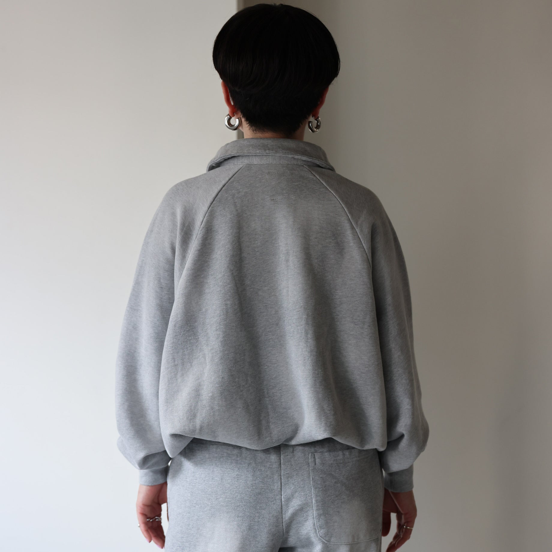 LOGOTYPE POLO SWEATSHIRT (GREY)