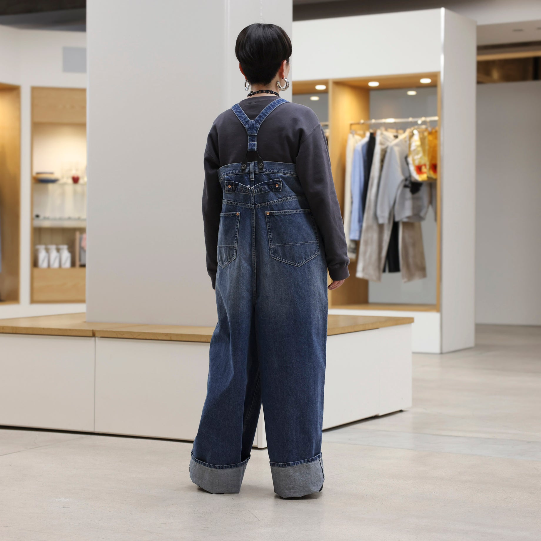 5POCKETS SUSPENDER PANTS(DENIM)