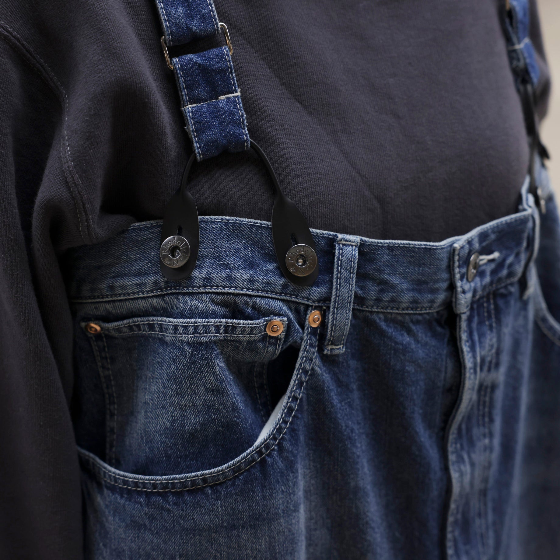 5POCKETS SUSPENDER PANTS(DENIM)