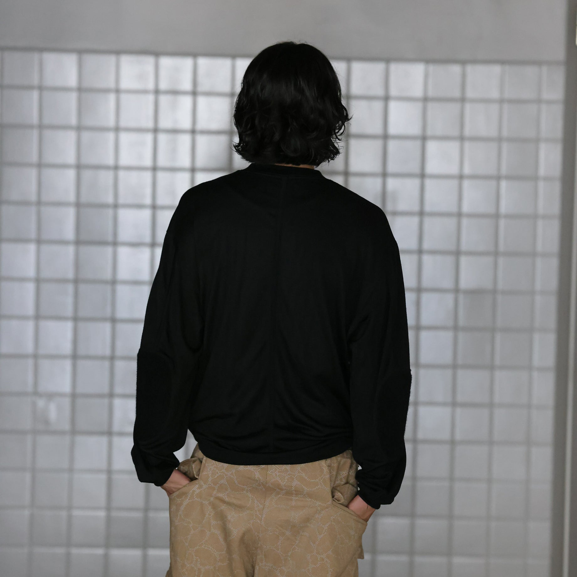 FINE WOOL LONG T (BLACK)