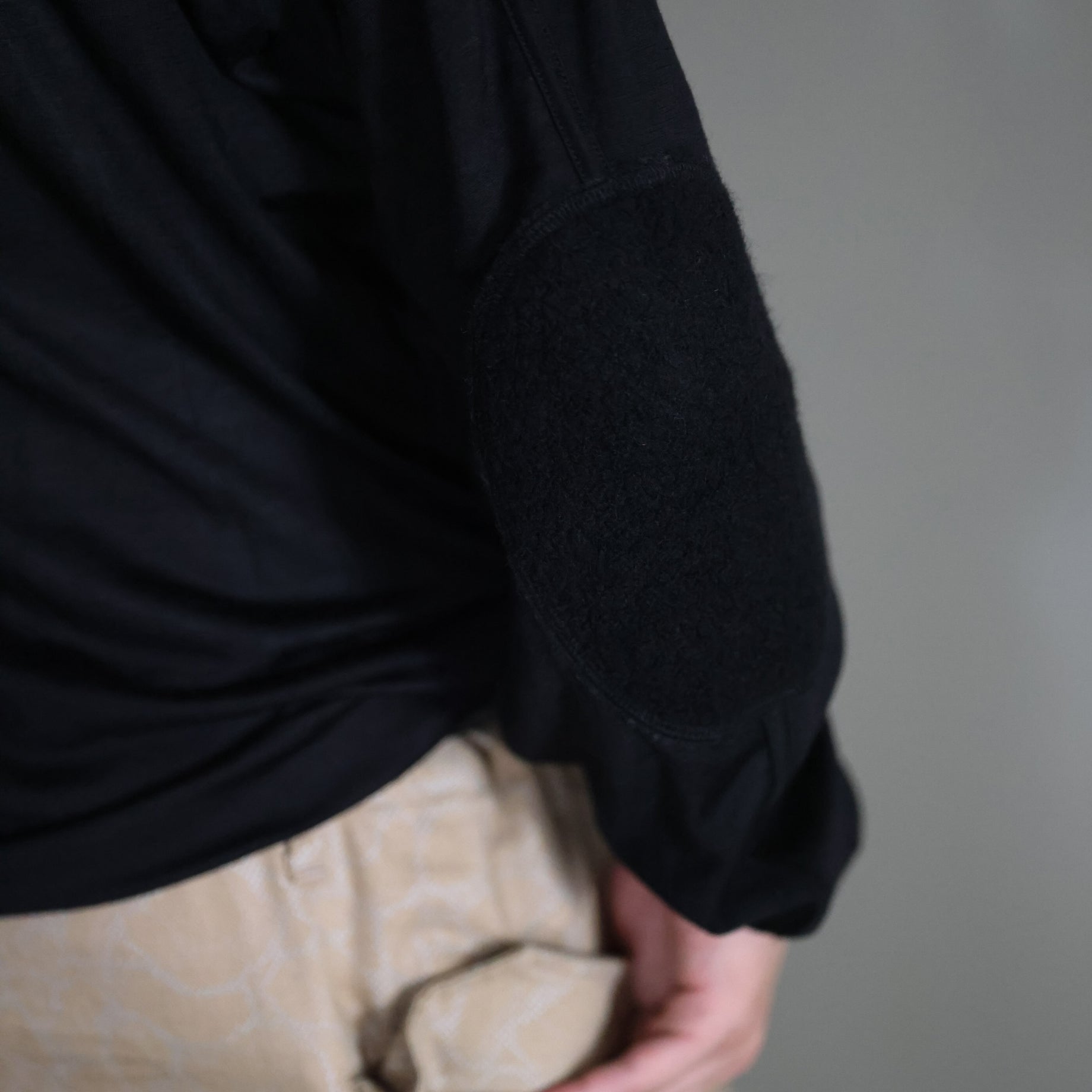 FINE WOOL LONG T (BLACK)