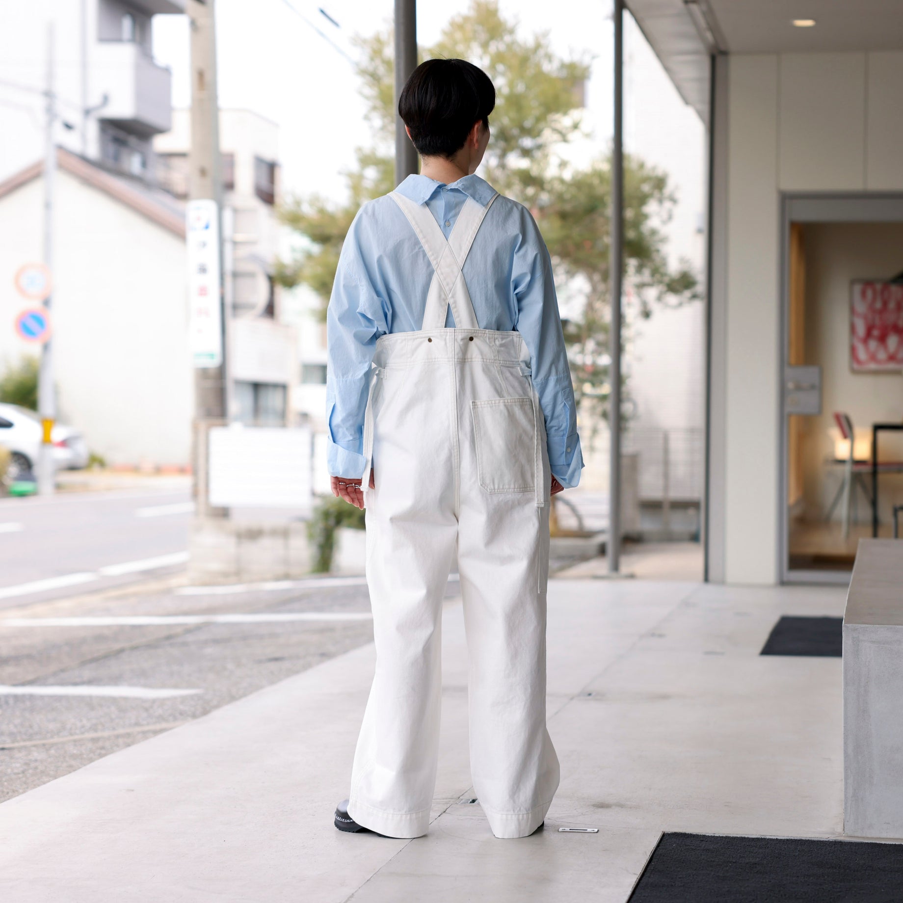 LOOSE FITTING OVERALL(WHITE)