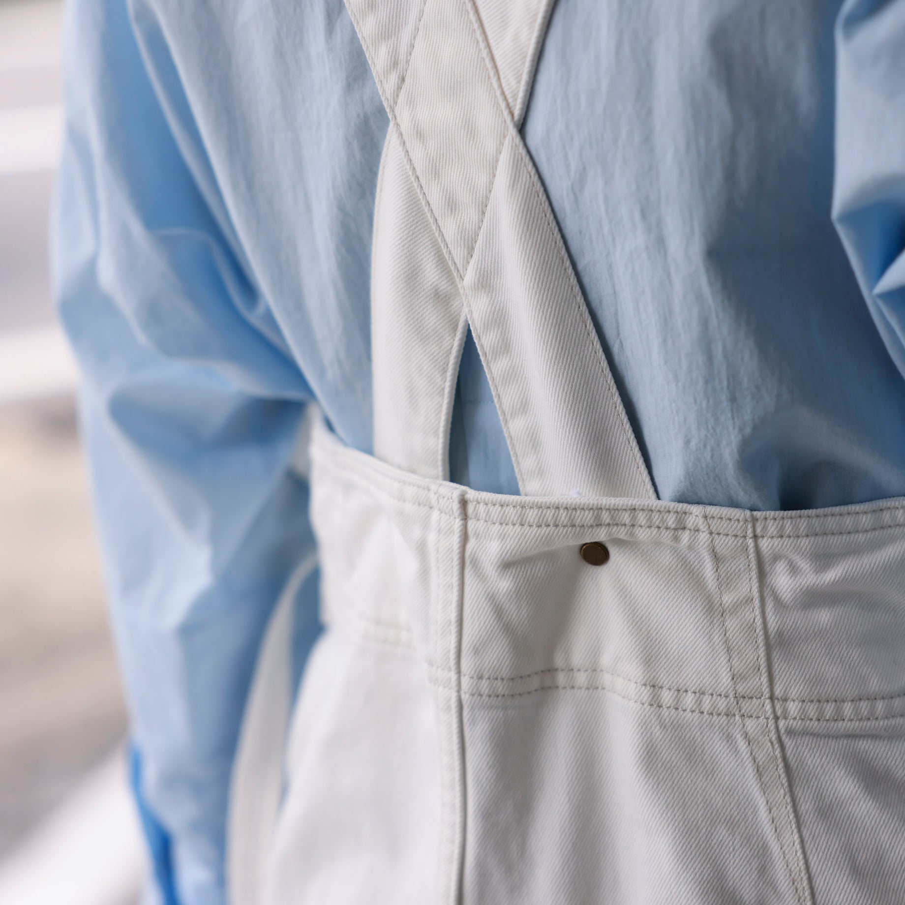 LOOSE FITTING OVERALL(WHITE)