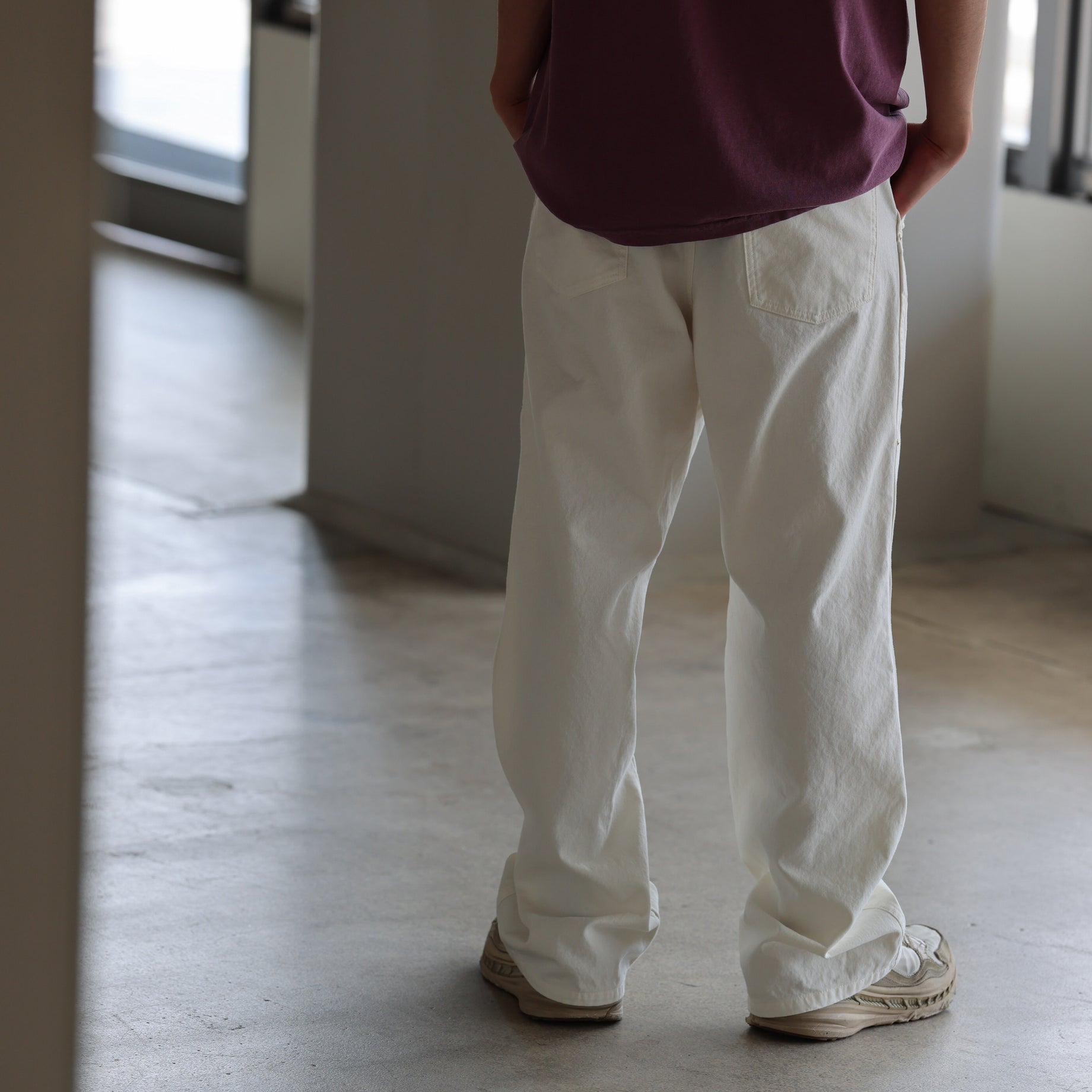 DOUBLE KNEE DUCK PANTS (OFF WHITE)