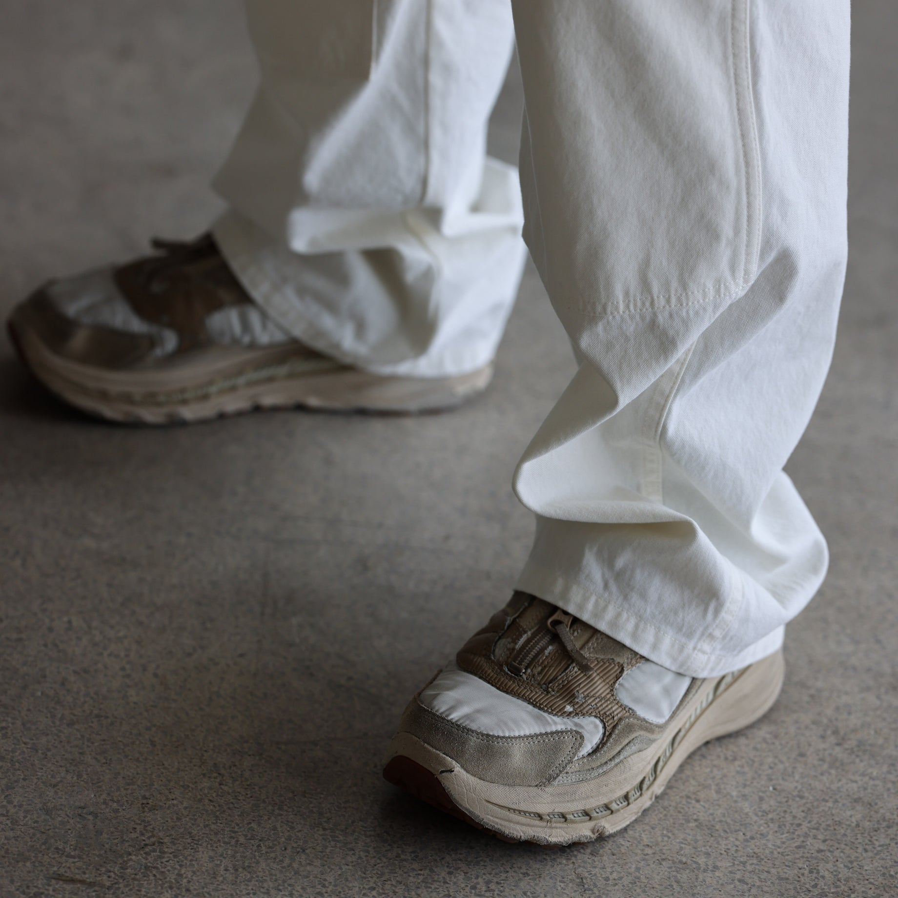 DOUBLE KNEE DUCK PANTS (OFF WHITE)