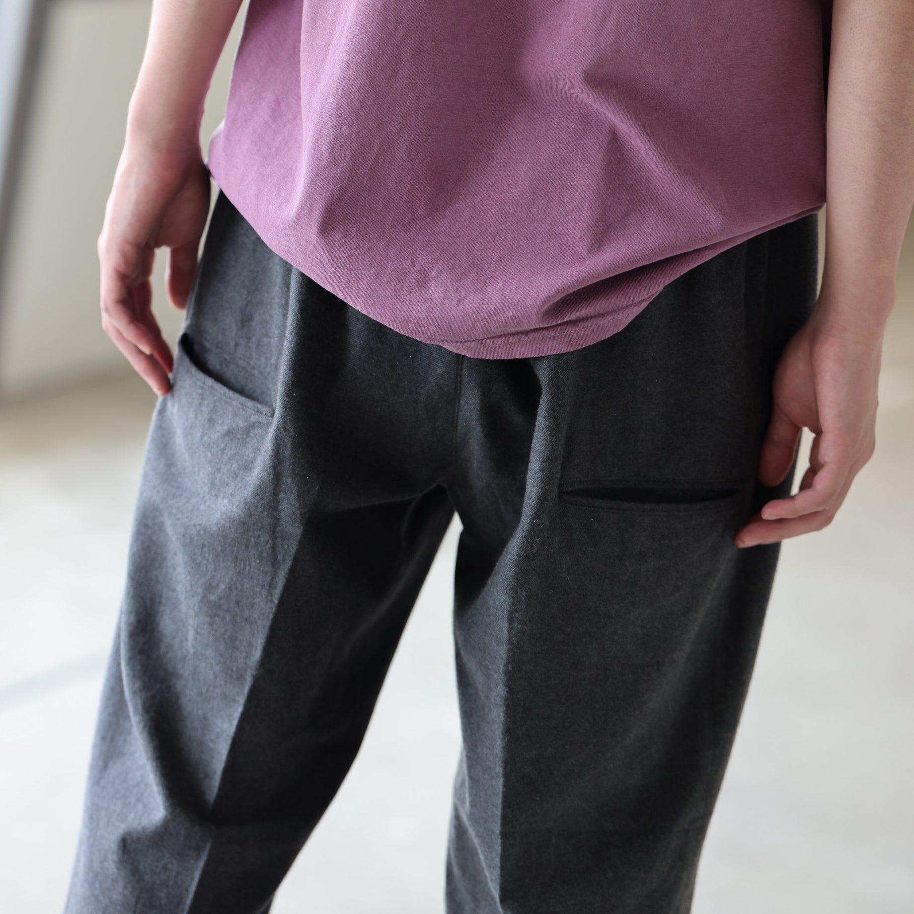 FLANNEL PANTS (CHARCOAL)