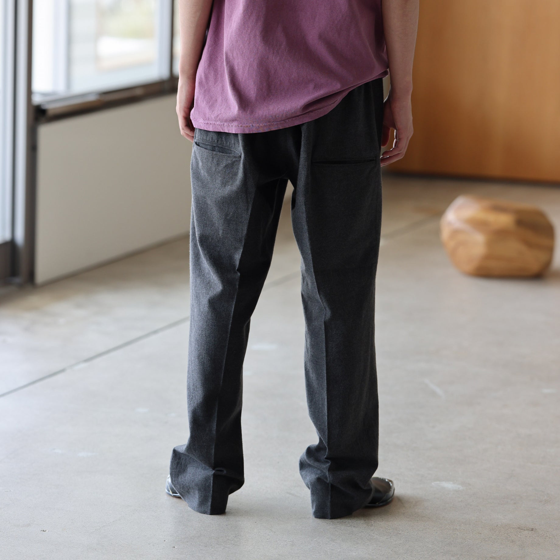 FLANNEL PANTS (CHARCOAL)