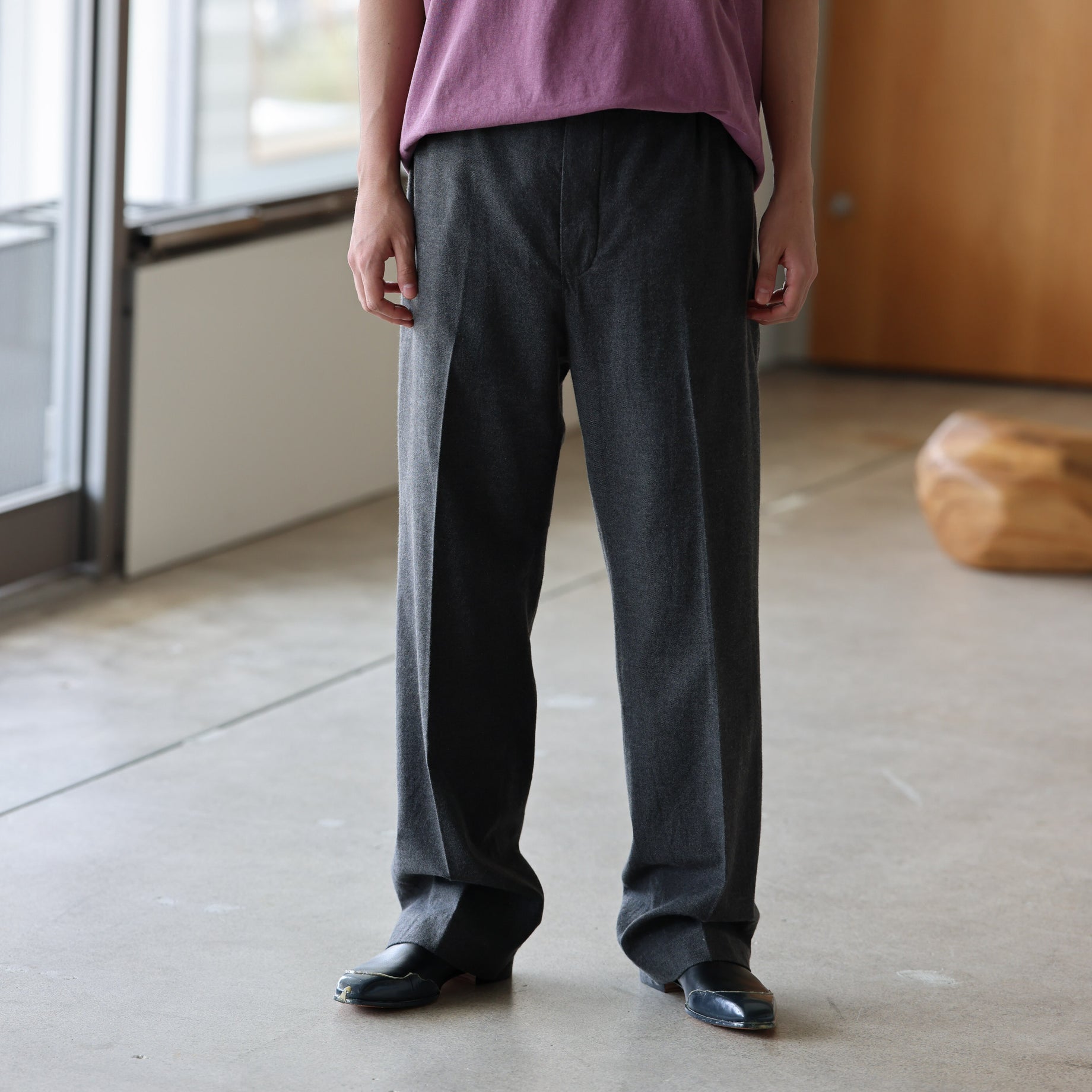 FLANNEL PANTS (CHARCOAL)