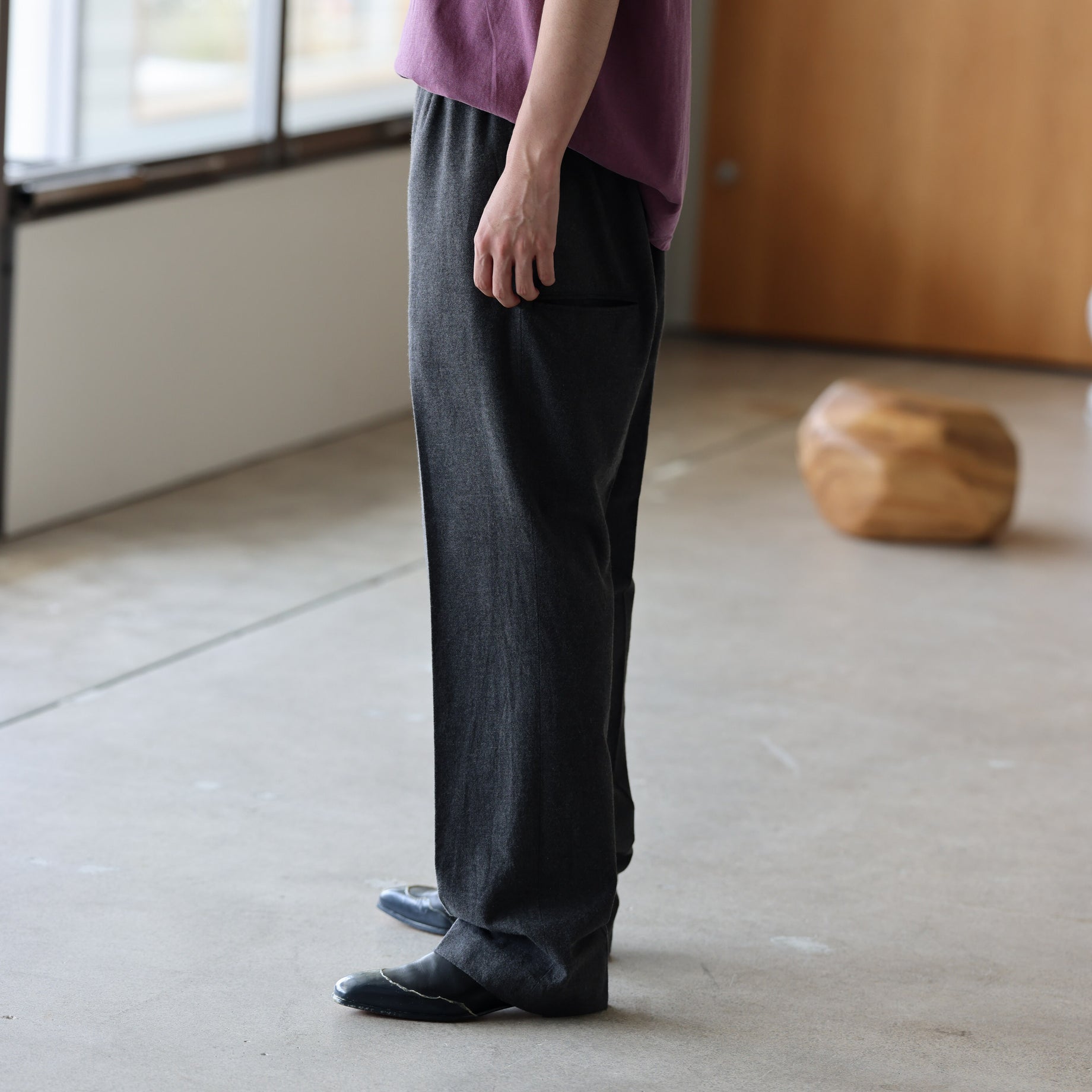 FLANNEL PANTS (CHARCOAL)