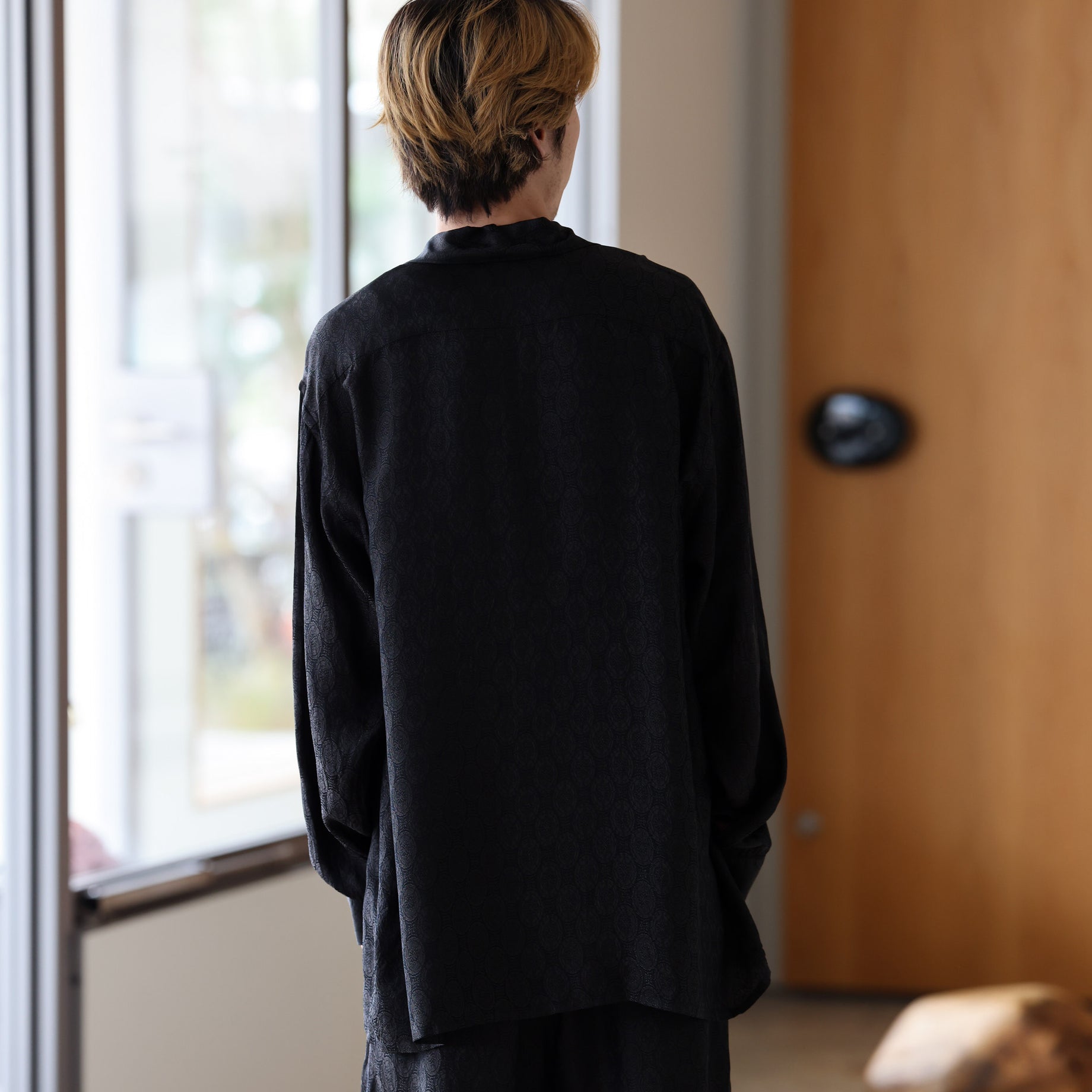 REGULAR COLLAR L/S SHIRTS(CHACOAL)