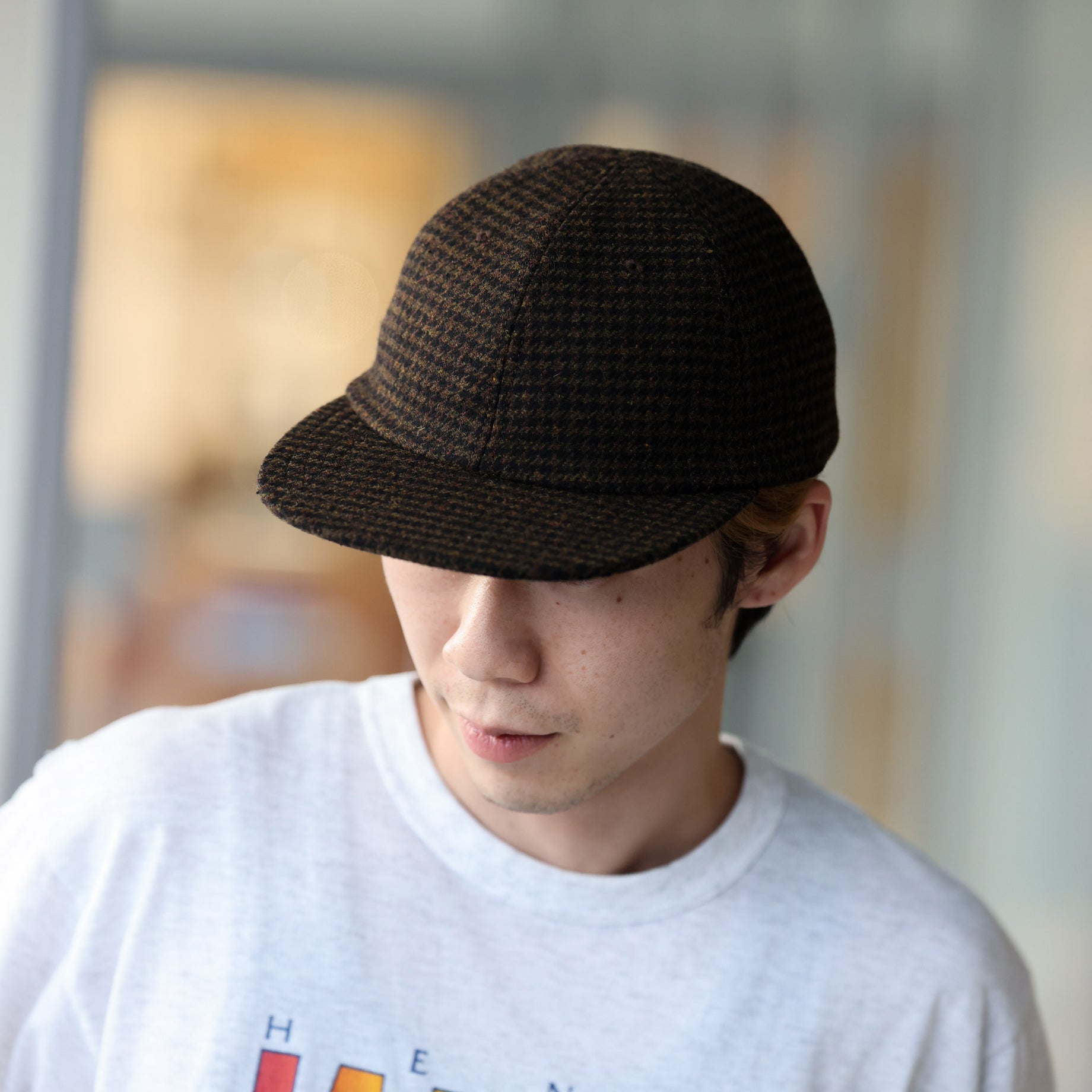 WOOL CAP(OLIVE×BLACK)
