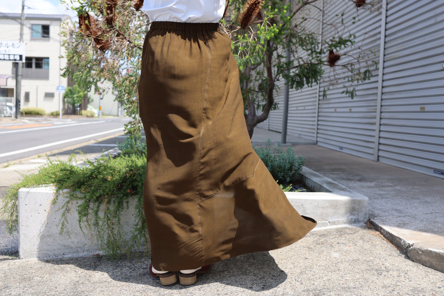 GATHER SKIRT(BROWN)