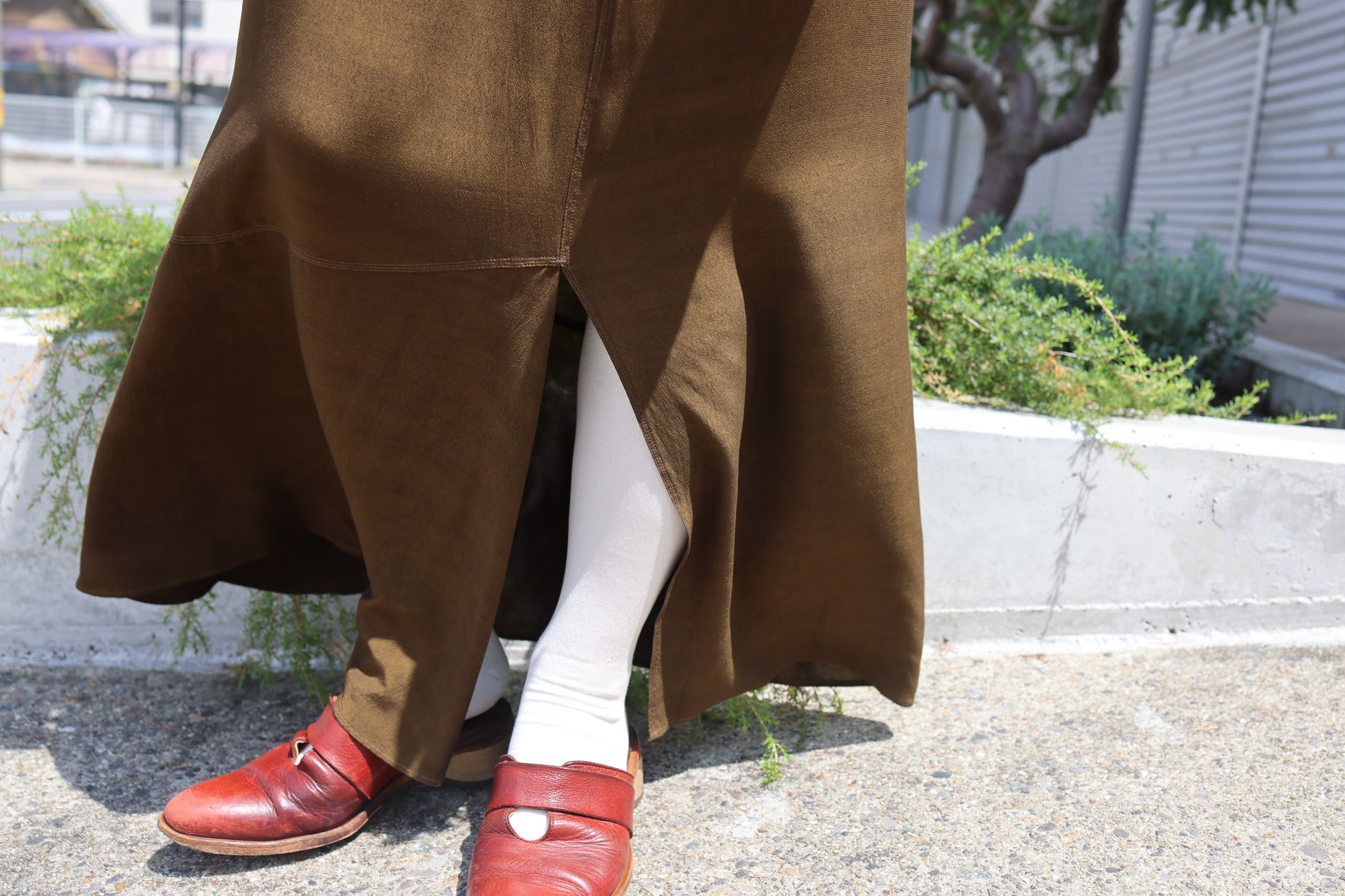 GATHER SKIRT(BROWN)