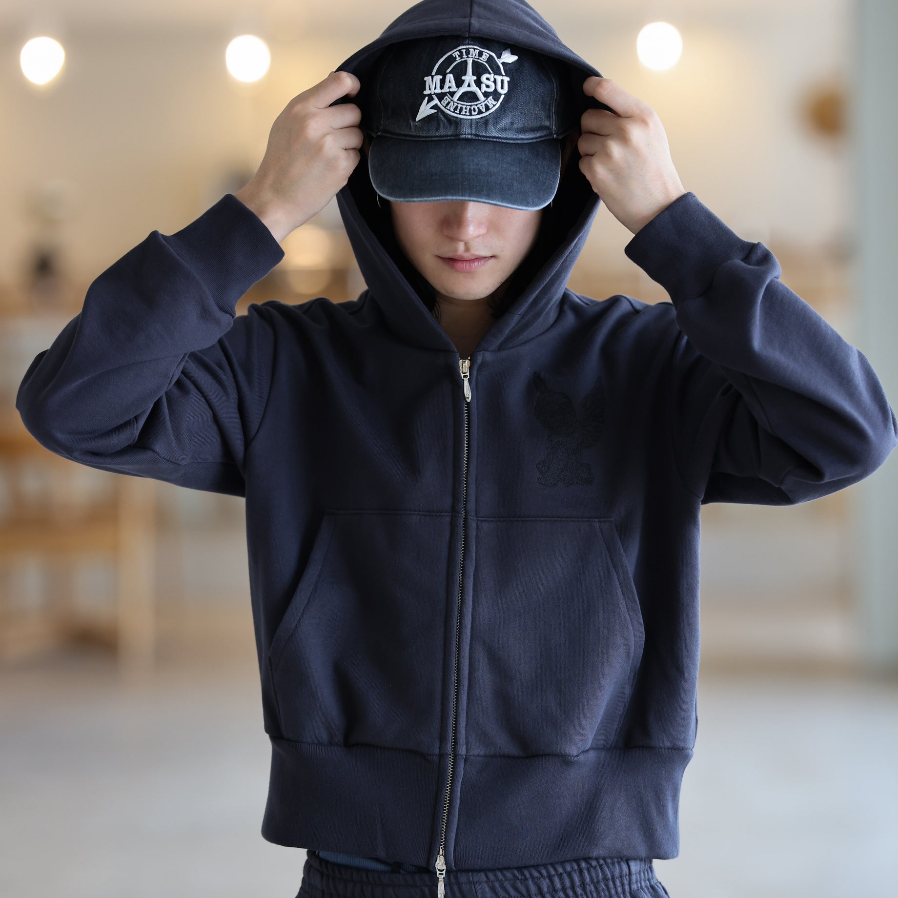 MB ZIP - UP HOODIE (BLACK)