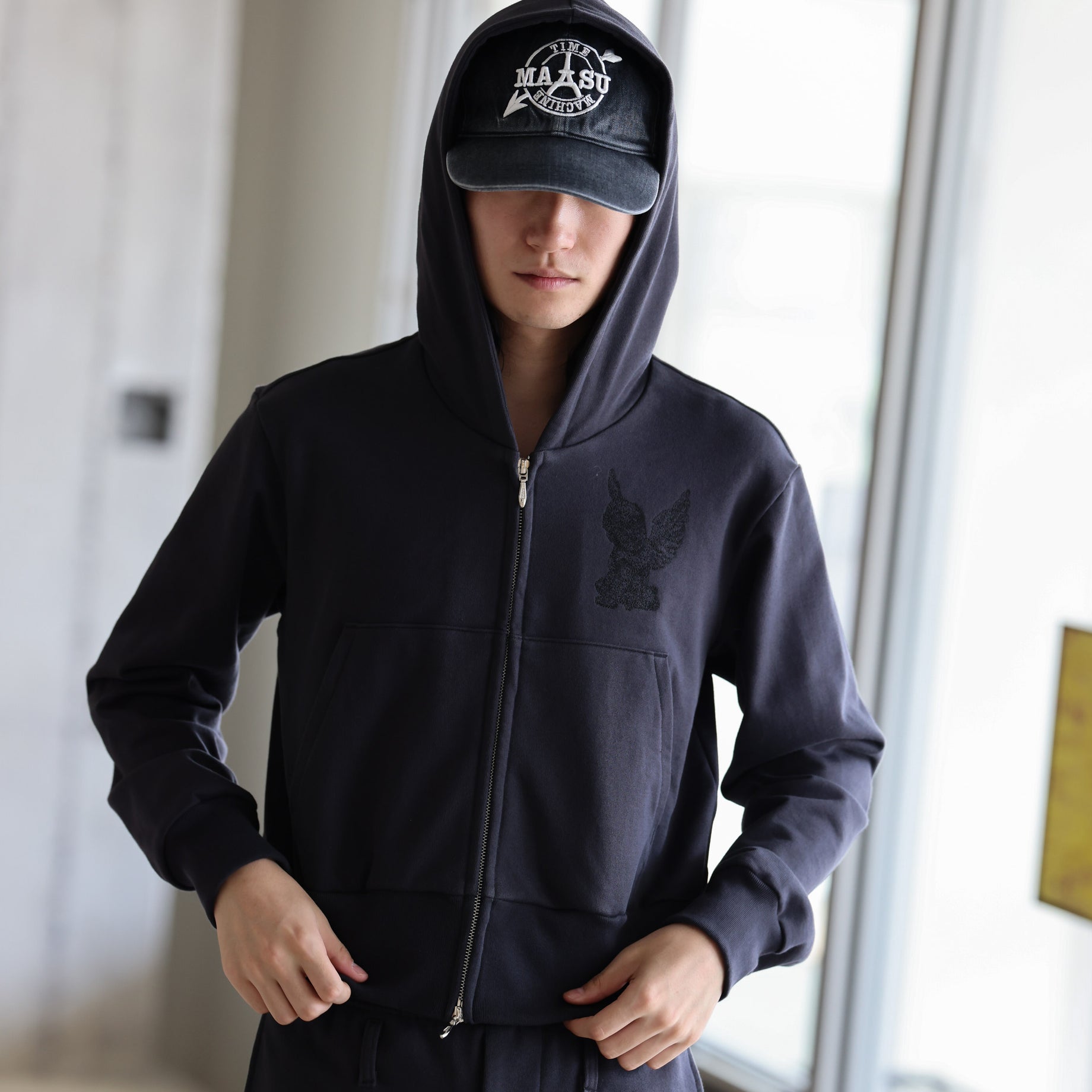 MB ZIP - UP HOODIE (BLACK)