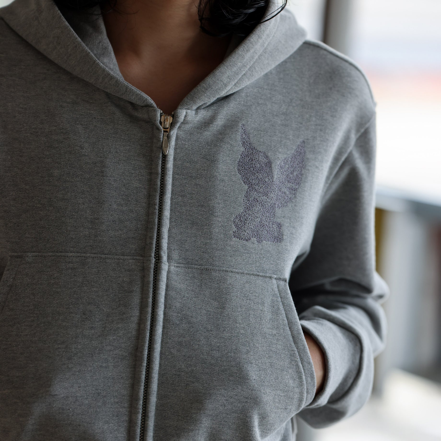 MB ZIP - UP HOODIE (GRAY)