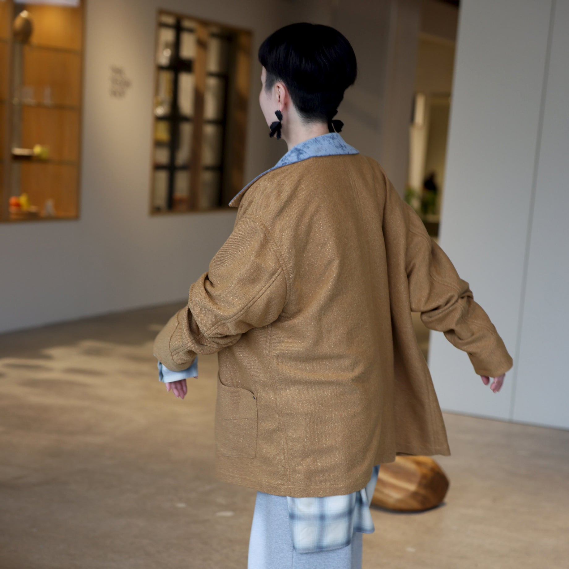 ALPACA VISCOSE TWINKLE COVERALL(CAMEL BEIGE)