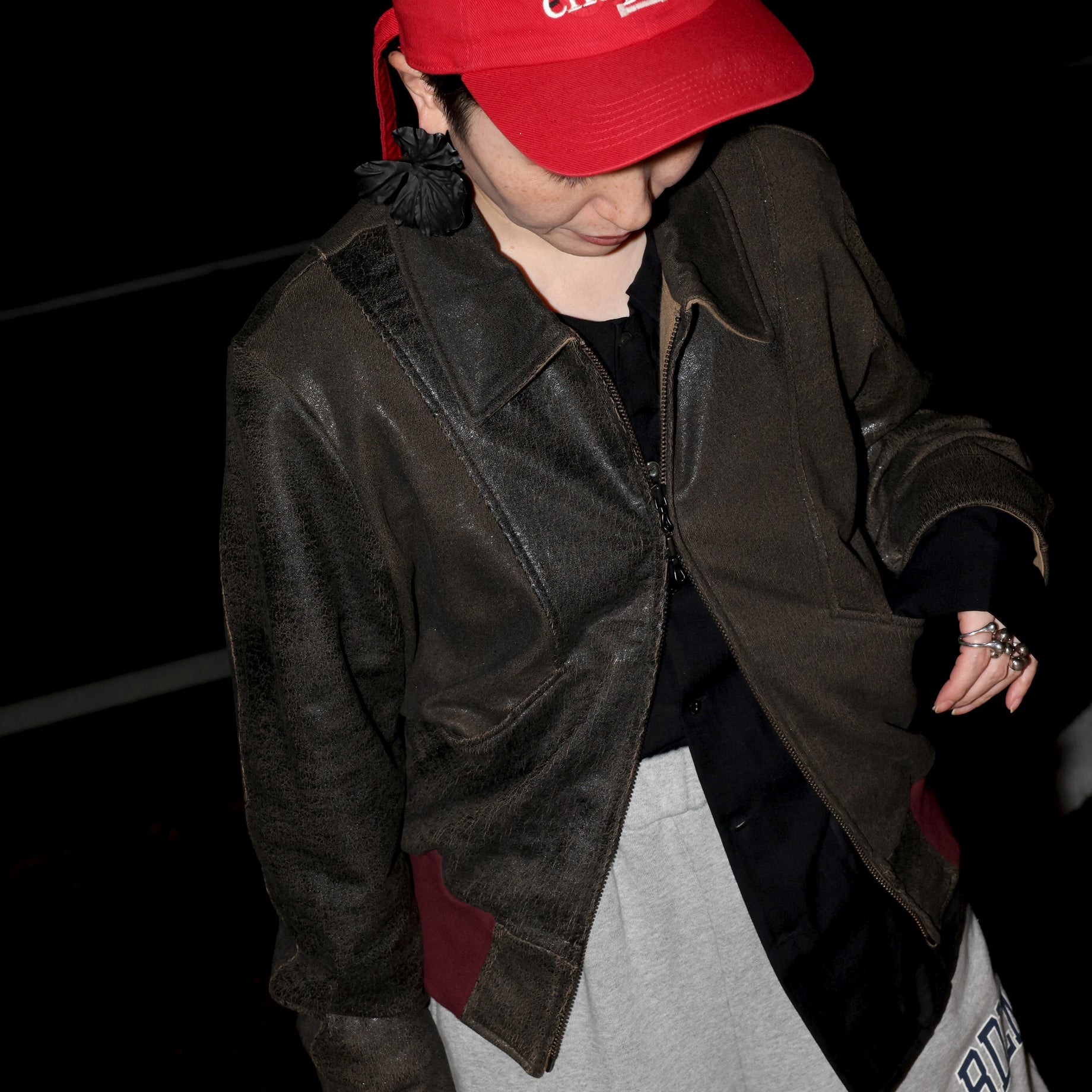 CRACK TERRY BLOUSON(BROWN)