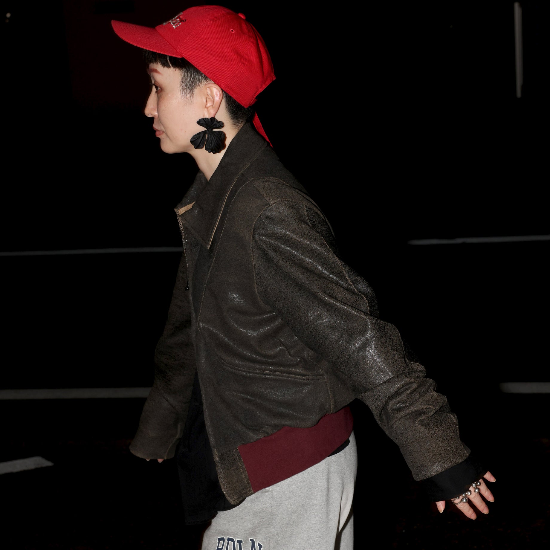 CRACK TERRY BLOUSON(BROWN)