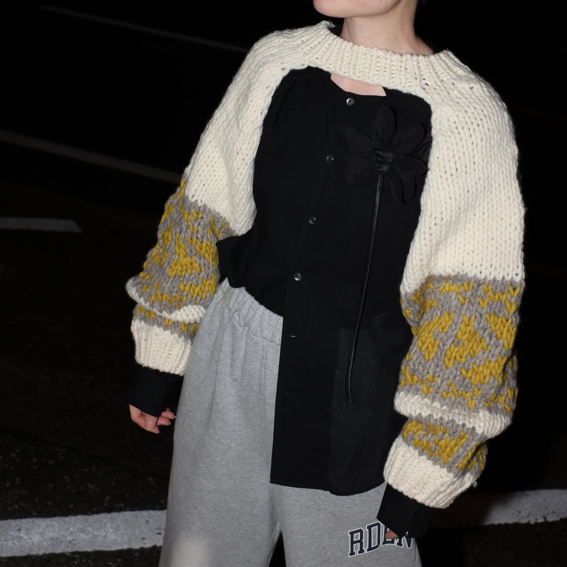COWICHAN KNIT BOLERO(IVORY)