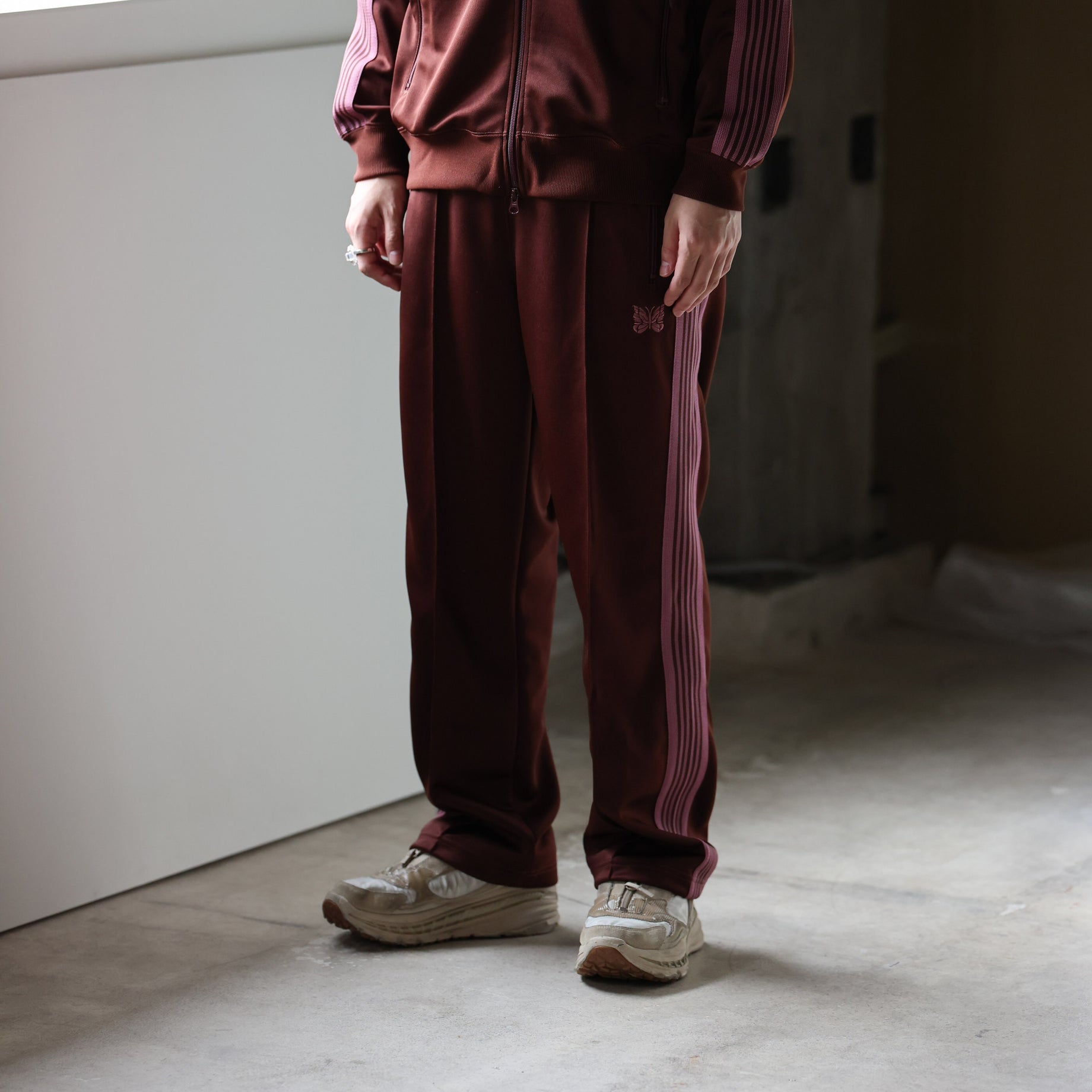 TRACK PANT - POLY SMOOTH(BROWN)