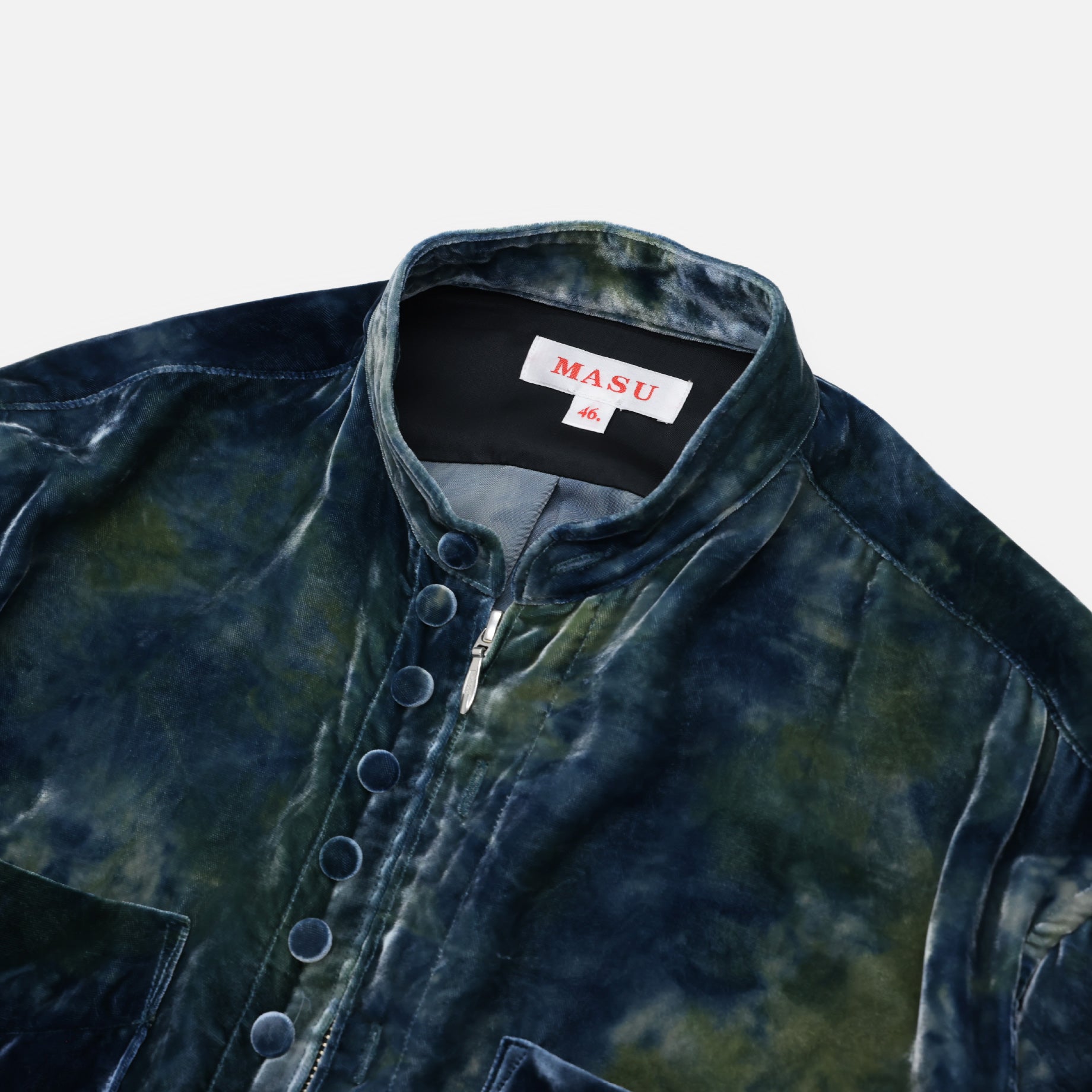 VELVET ZIP-UP SHIRTS(EMERALD)