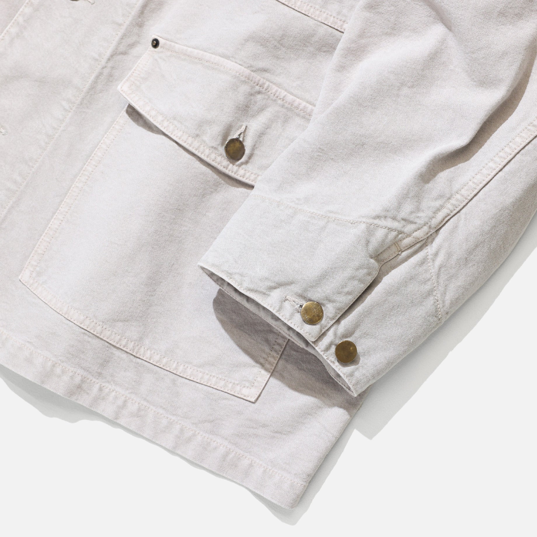 COTTON CANVAS - COVERALL JACKET (M.BEIGE)