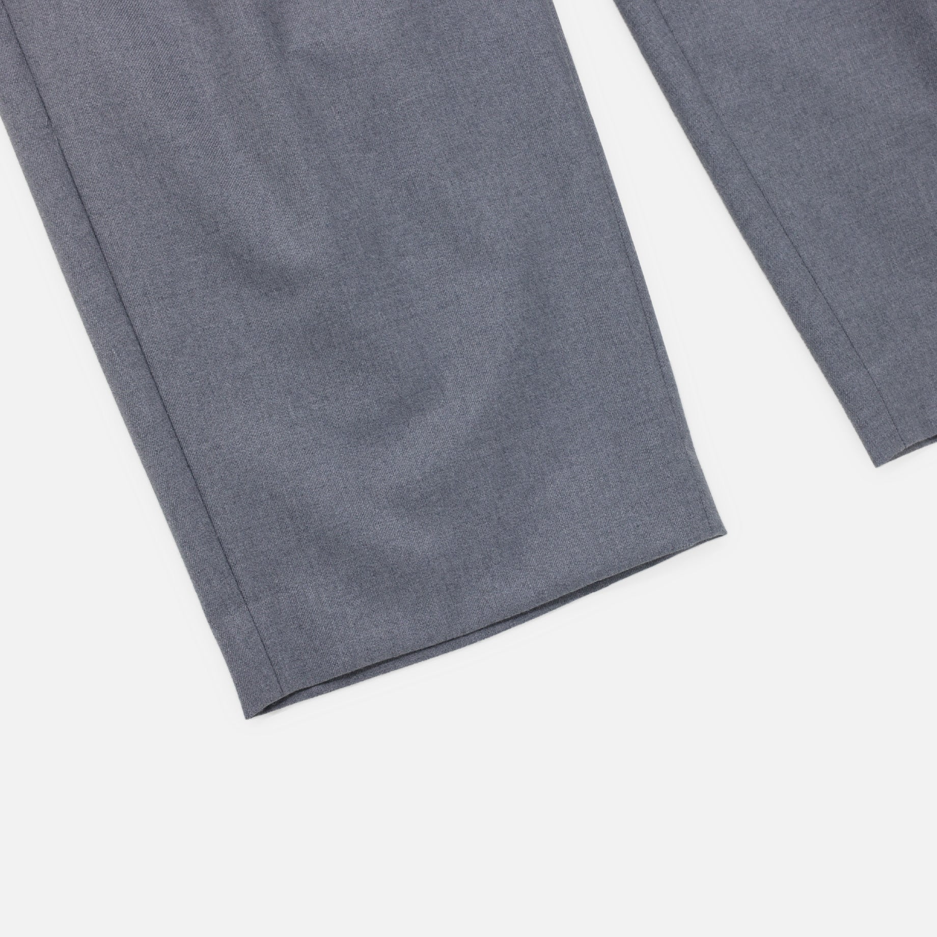 WOOL GABARDINE OVER TUCK PANTS(GRAY)