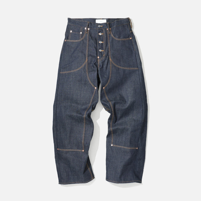 CLASSIC DOUBLE KNEE DENIM PANTS(RIGID INDIGO)