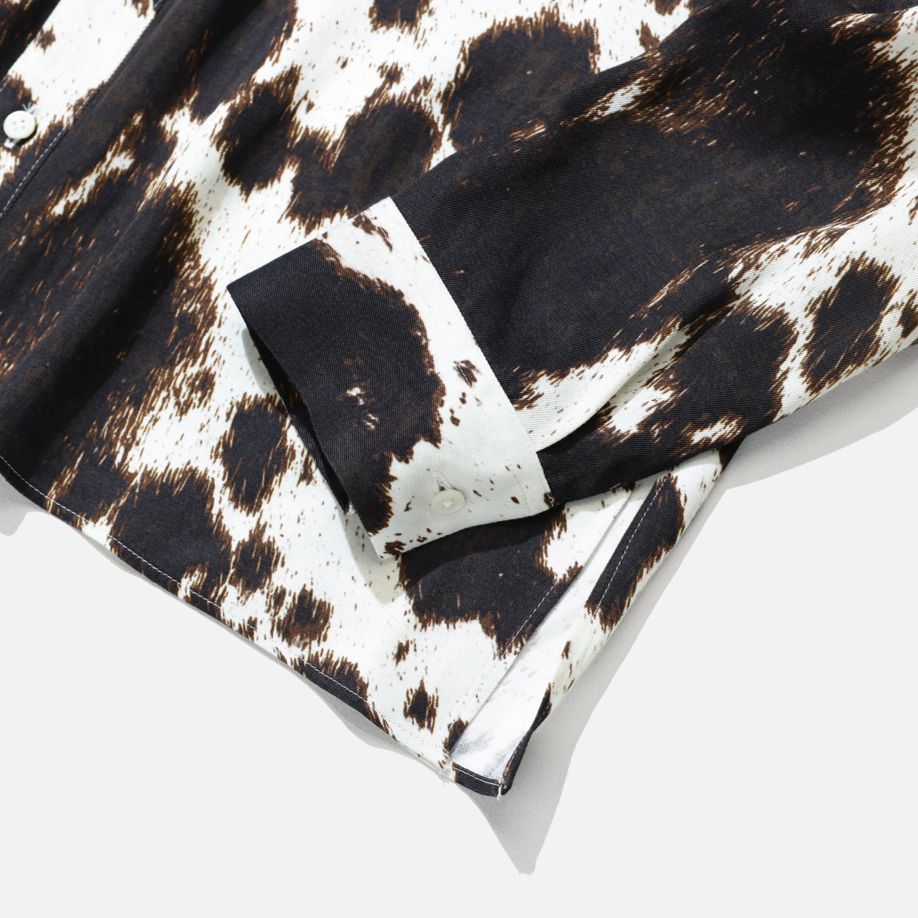 LAYER PATTERN PRINTED SHIRTS (FOG WHITE)