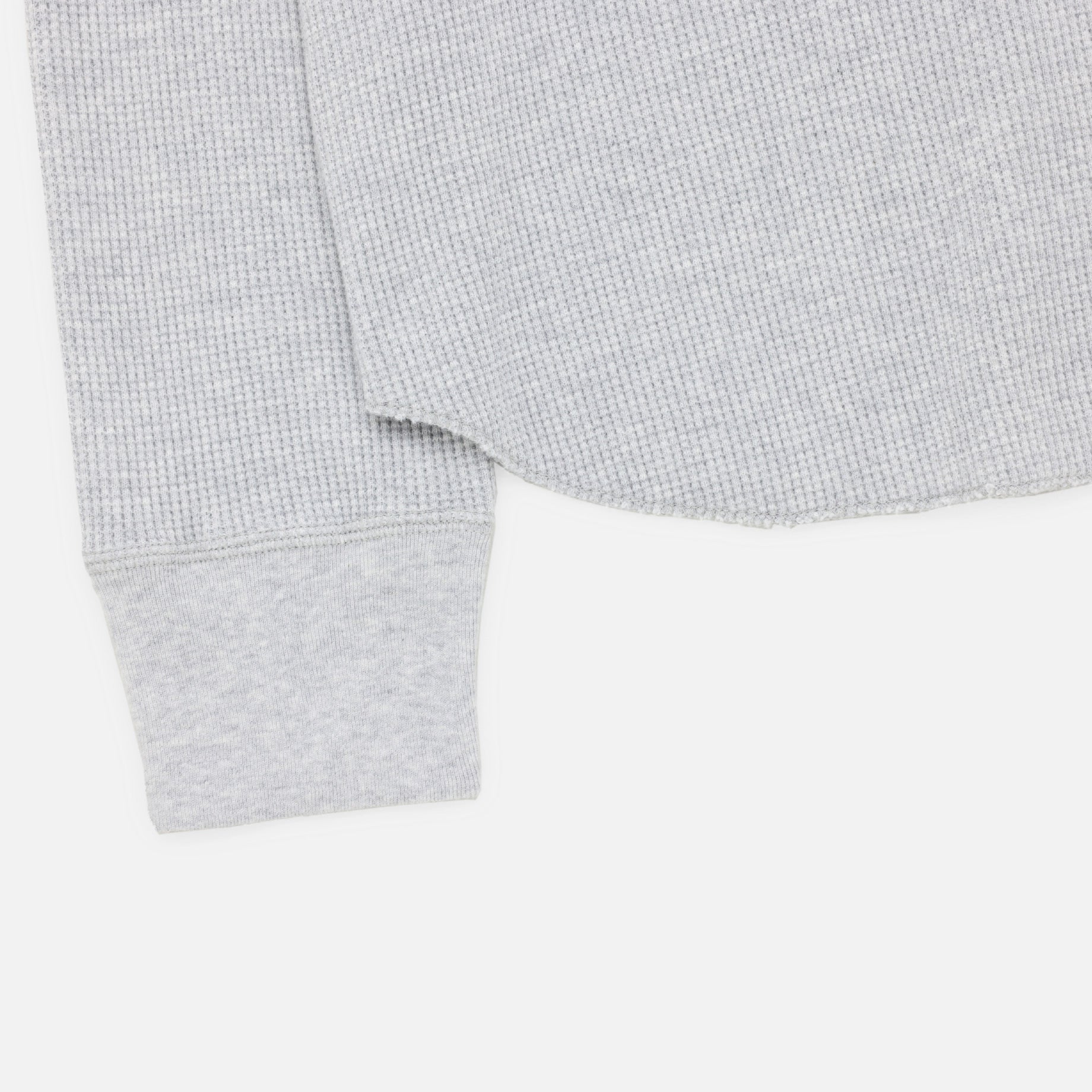 LONG-SLEEVE WAFFLE T-SHIRT(GRAY)