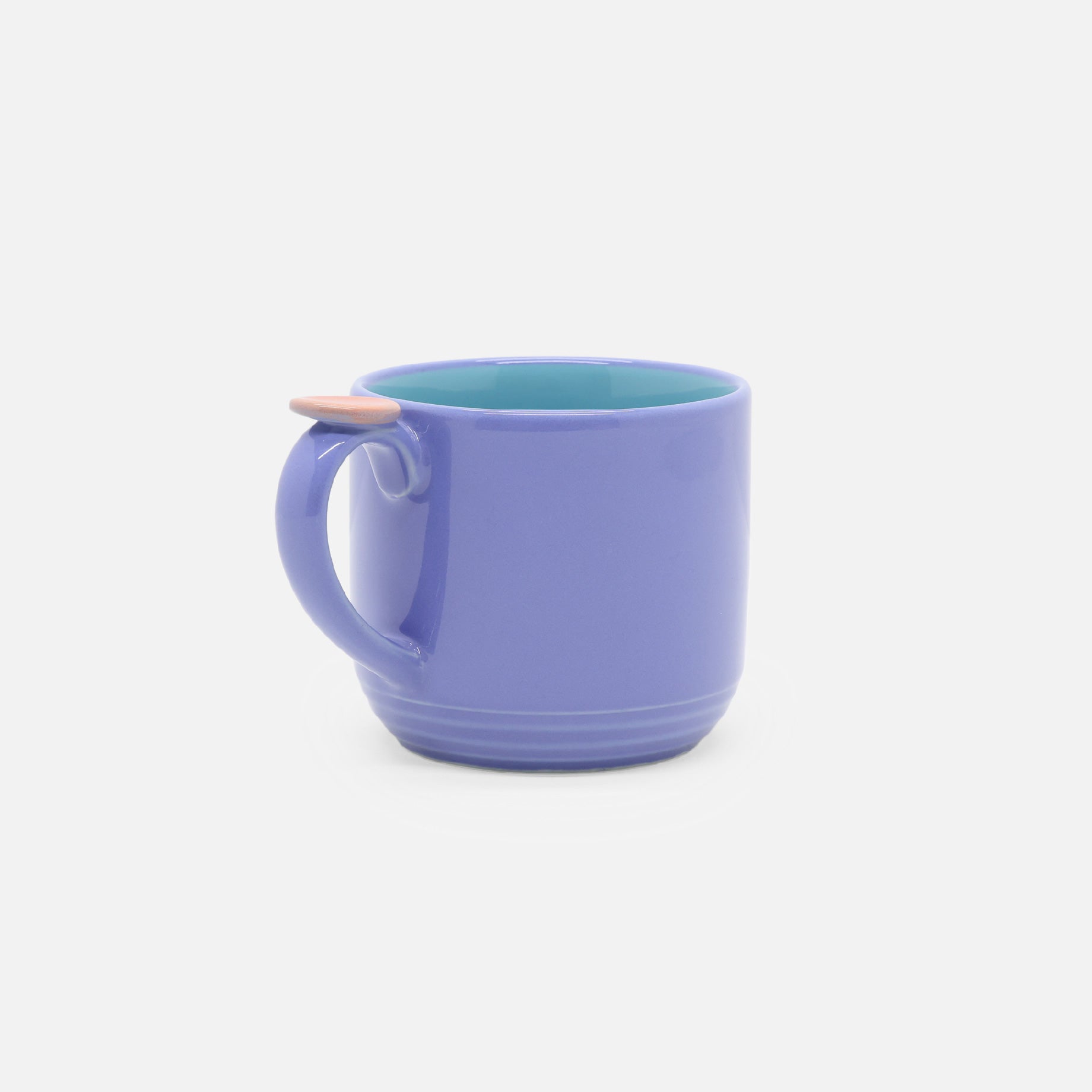 VINTAGE CERAMIC POSTMODERN DESIGN MUG(PURPLE × TURQUOISE)