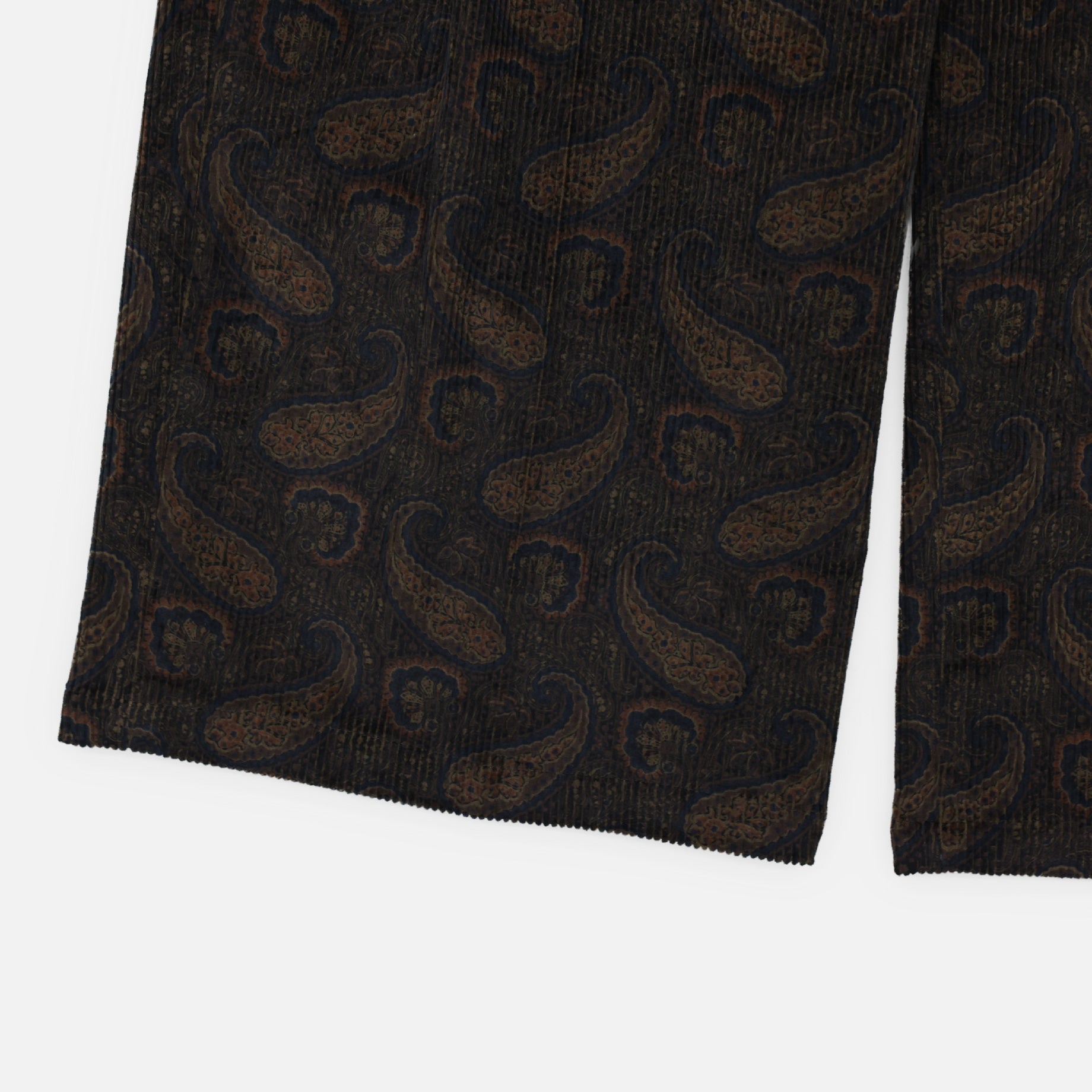 TUCKED WIDE PANT - 8W CORD / PAISLEY(BLACK)