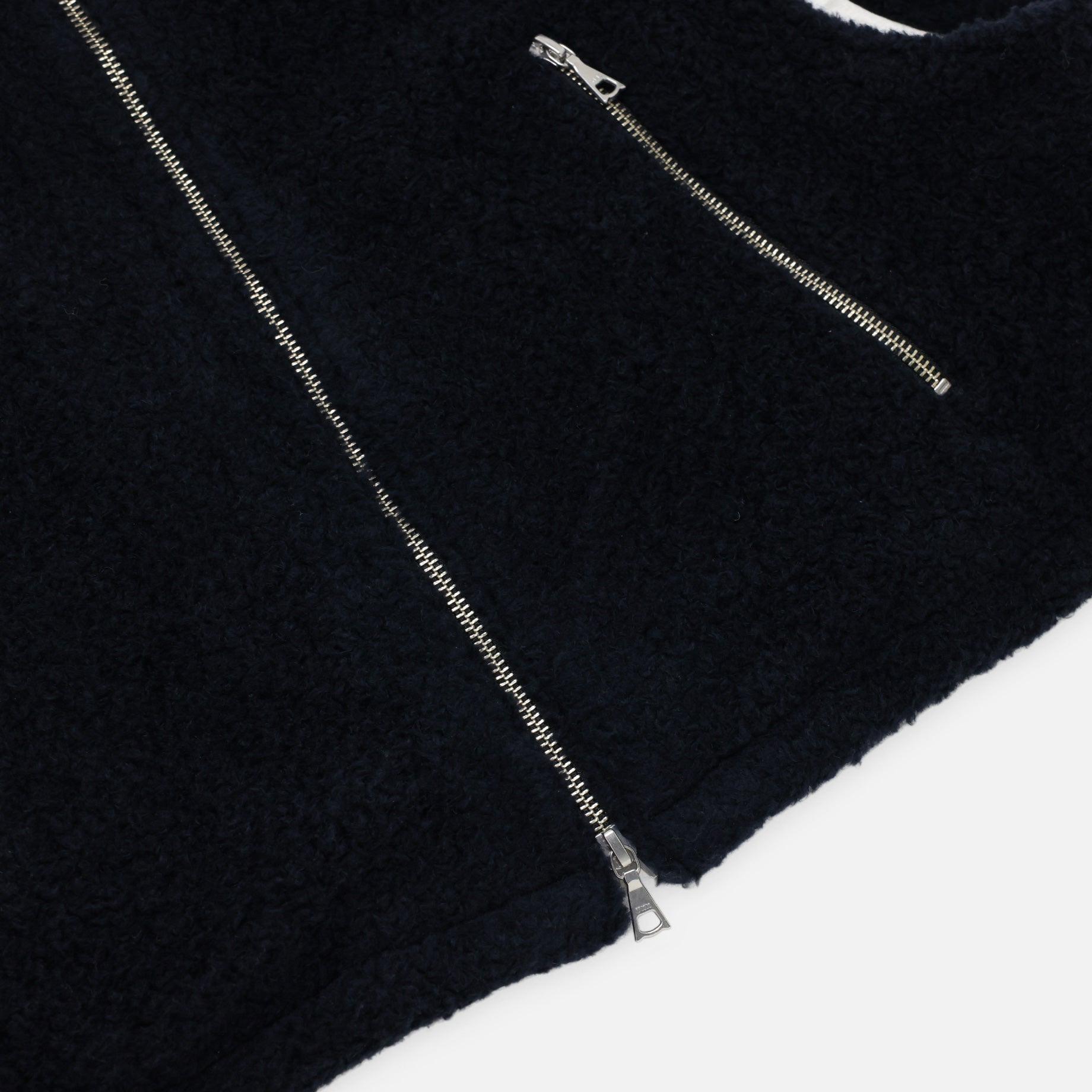 SHEEP BOA ZIP UP VEST(D .NAVY)