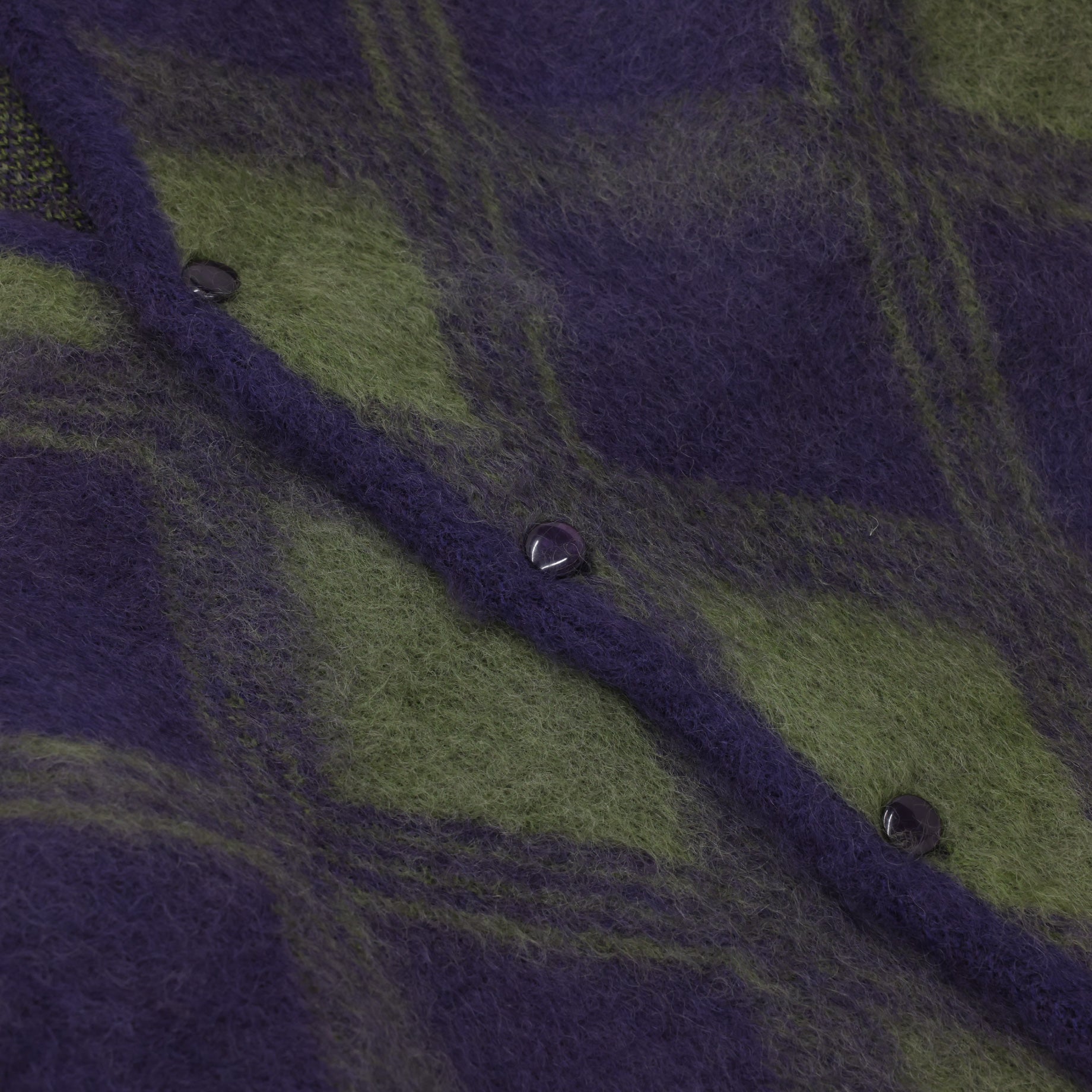 MOHAIR CARDIGAN - ARGYLE(PURPLE)